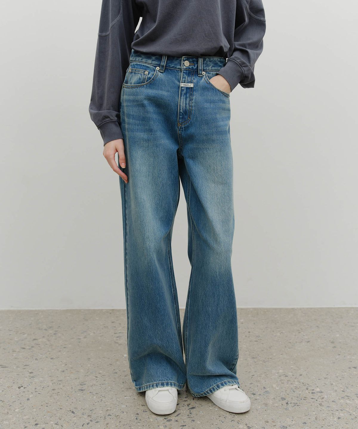 마리떼 프랑소와 저버(MARITHÉ + FRANҪOIS GIRBAUD) W WIDE DENIM PANTS blue