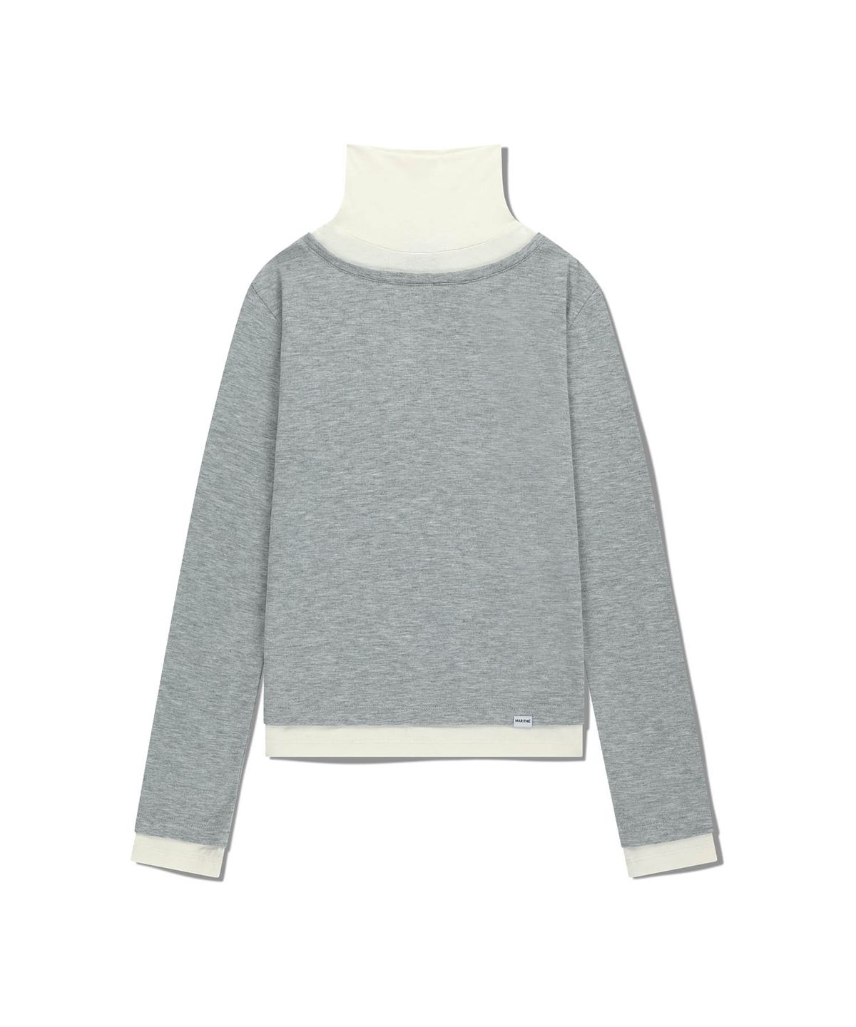 마리떼 프랑소와 저버(MARITHÉ + FRANҪOIS GIRBAUD) W LAYERED TURTLE NECK LONG SLEEVE heather gray