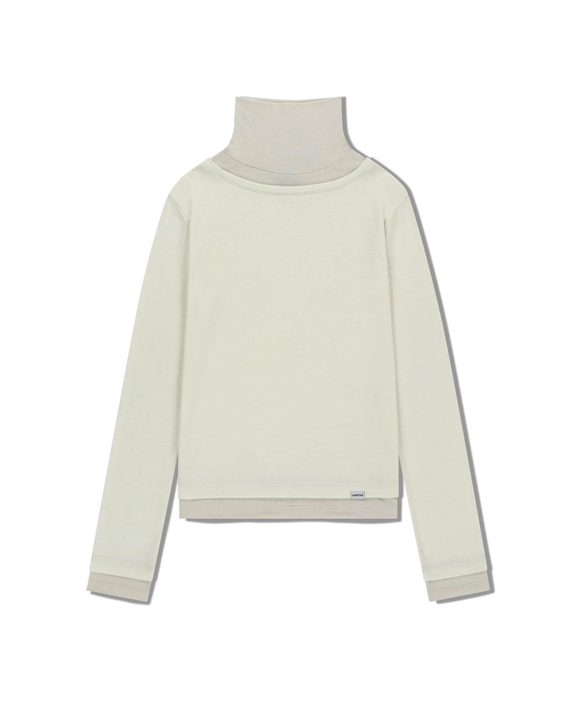 마리떼 프랑소와 저버(MARITHÉ + FRANҪOIS GIRBAUD) W LAYERED TURTLE NECK LONG SLEEVE ivory