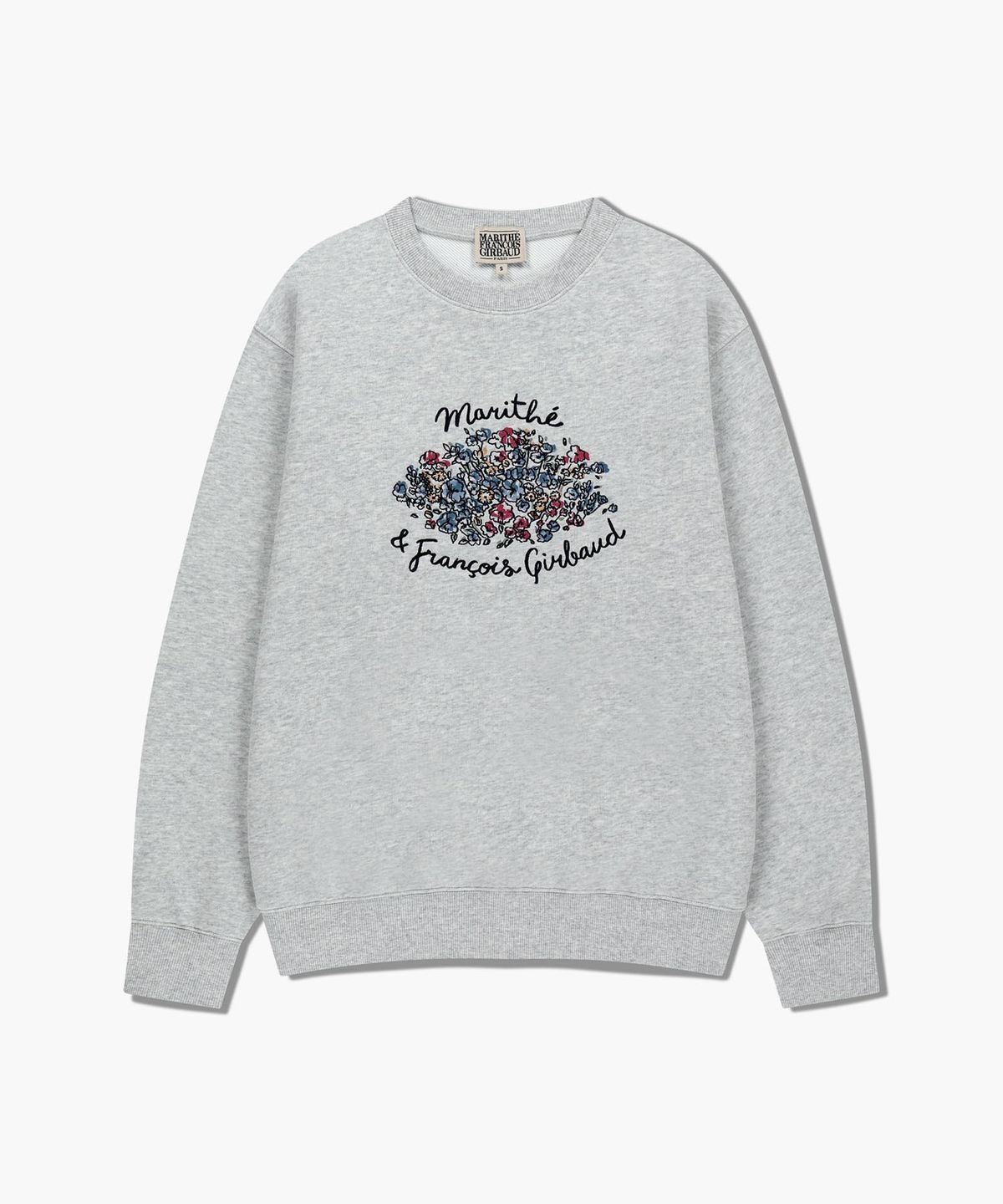 마리떼 프랑소와 저버(MARITHÉ + FRANҪOIS GIRBAUD) BOUQUET GRAPHIC SWEATSHIRT light heather gray