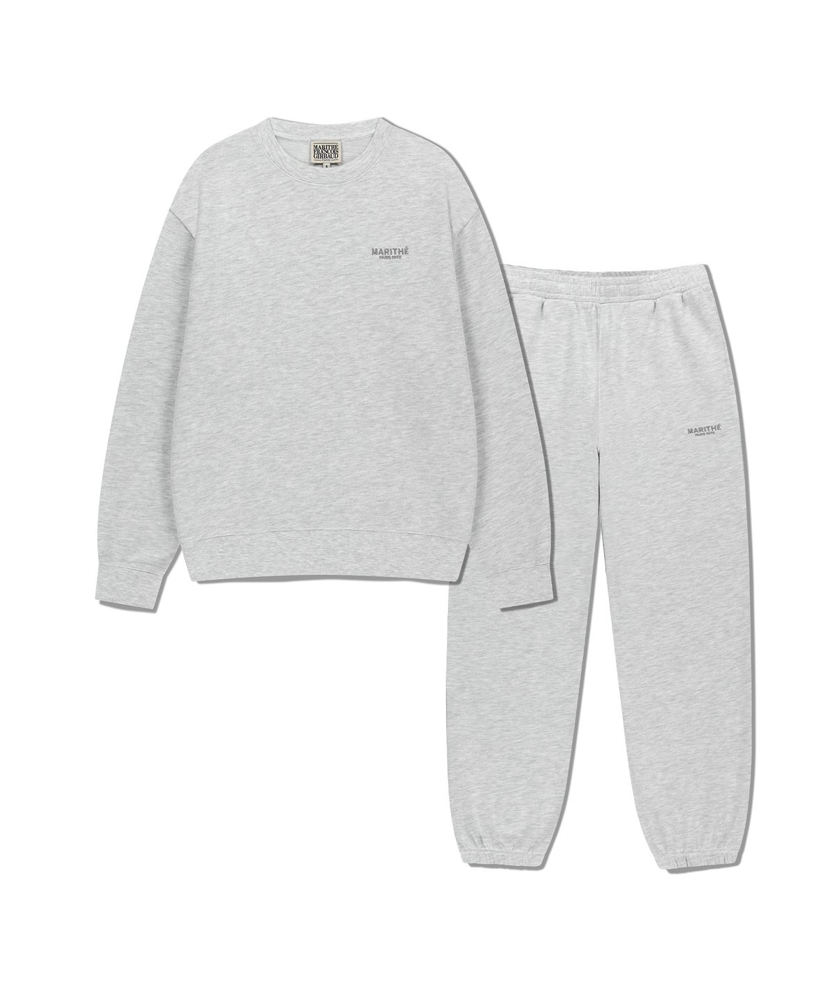 마리떼 프랑소와 저버(MARITHÉ + FRANҪOIS GIRBAUD) REGULAR LOGO SWEAT SET-UP light heather gray