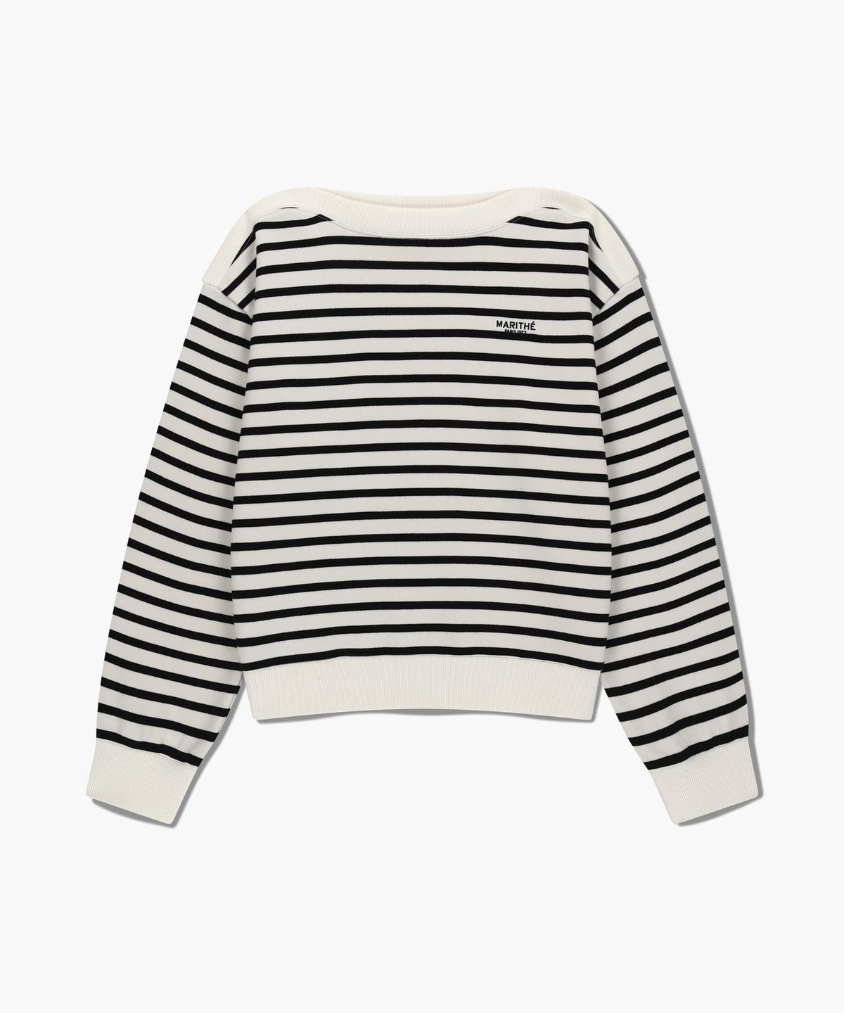 마리떼 프랑소와 저버(MARITHÉ + FRANҪOIS GIRBAUD) W BOAT NECK OVERSIZED SWEATSHIRT ivory