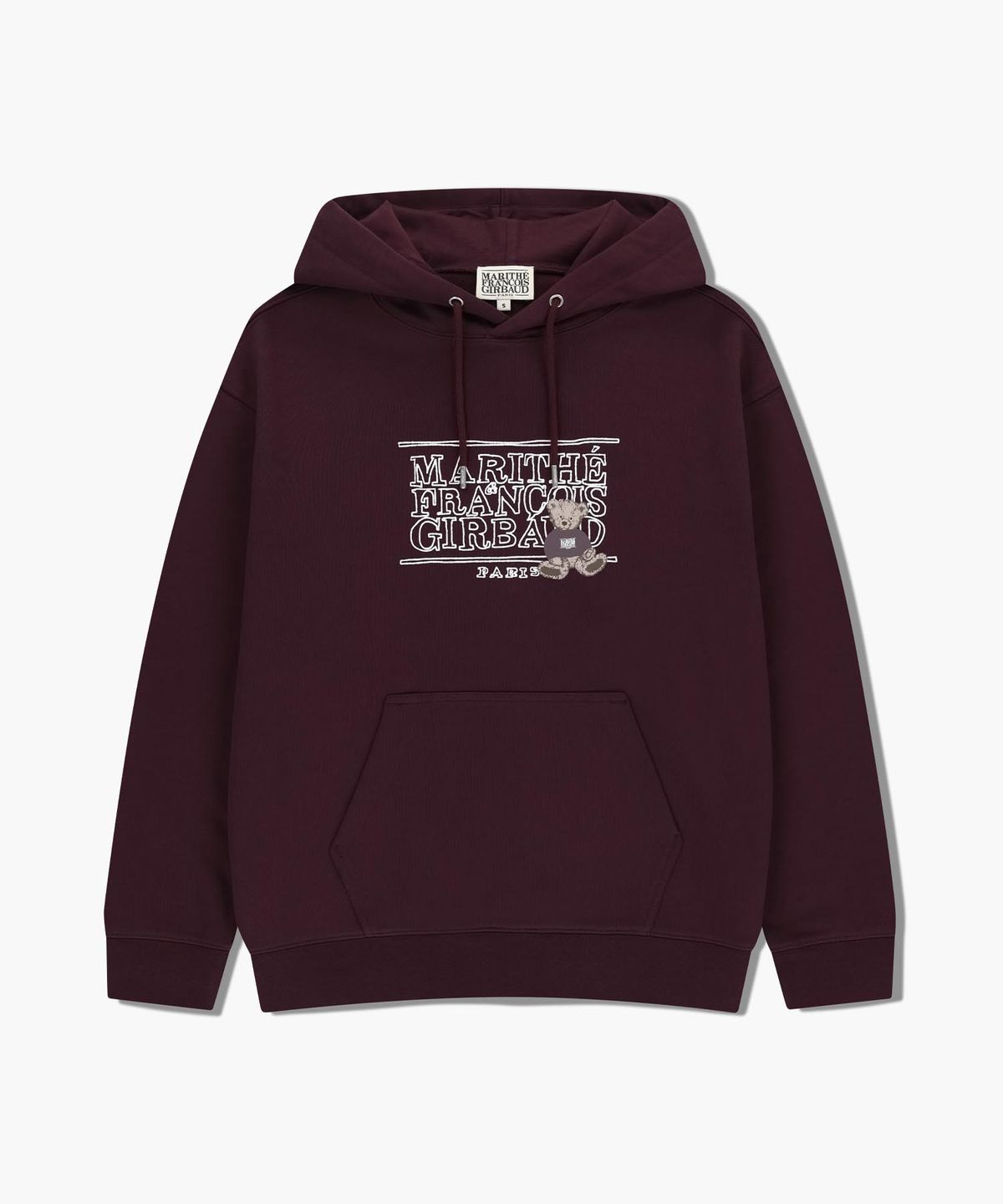 마리떼 프랑소와 저버(MARITHÉ + FRANҪOIS GIRBAUD) DOODLE CLASSIC BEAR HOODIE burgundy