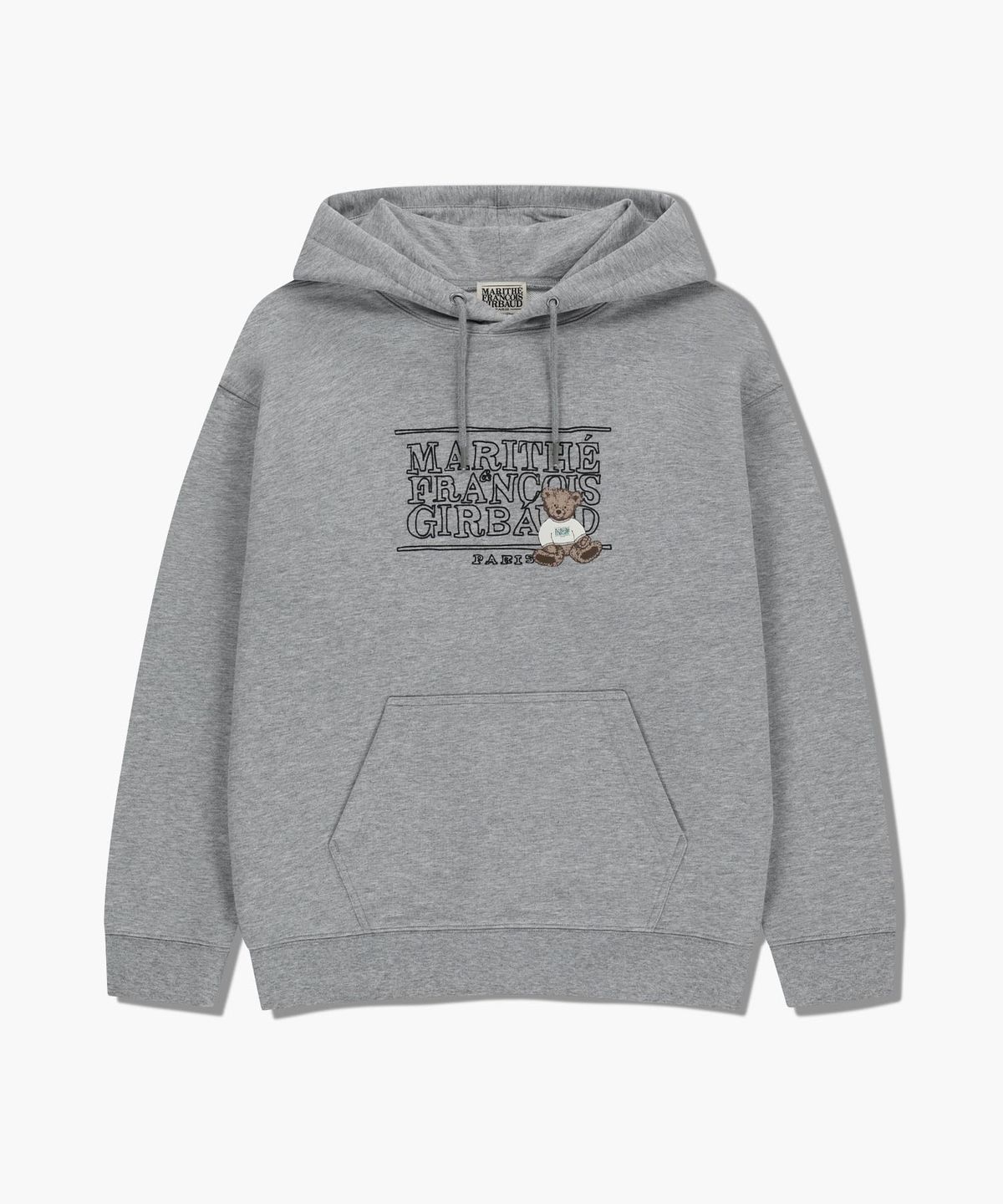 마리떼 프랑소와 저버(MARITHÉ + FRANҪOIS GIRBAUD) DOODLE CLASSIC BEAR HOODIE heather gray
