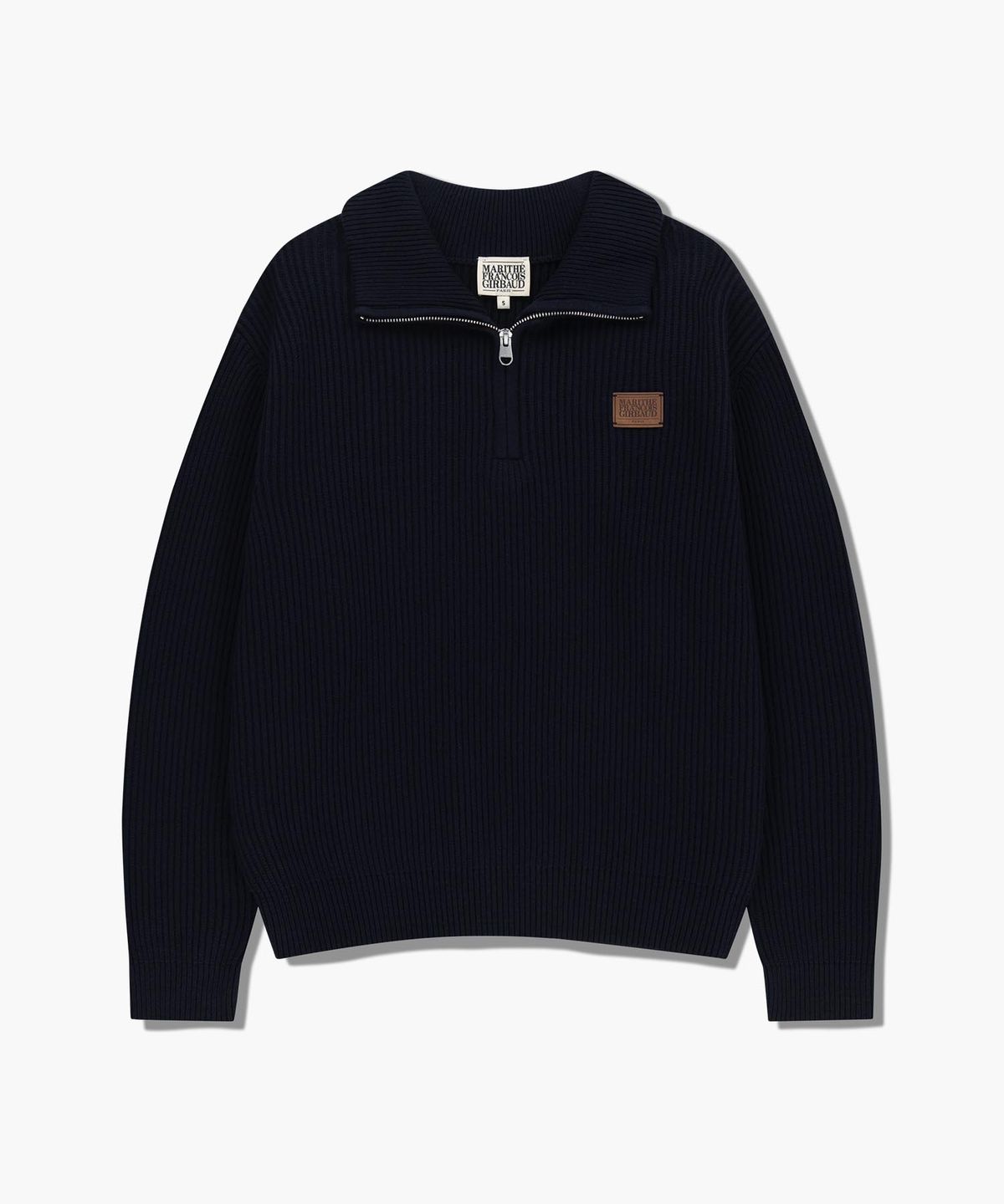 마리떼 프랑소와 저버(MARITHÉ + FRANҪOIS GIRBAUD) HALF NECK ZIPUP KNIT navy