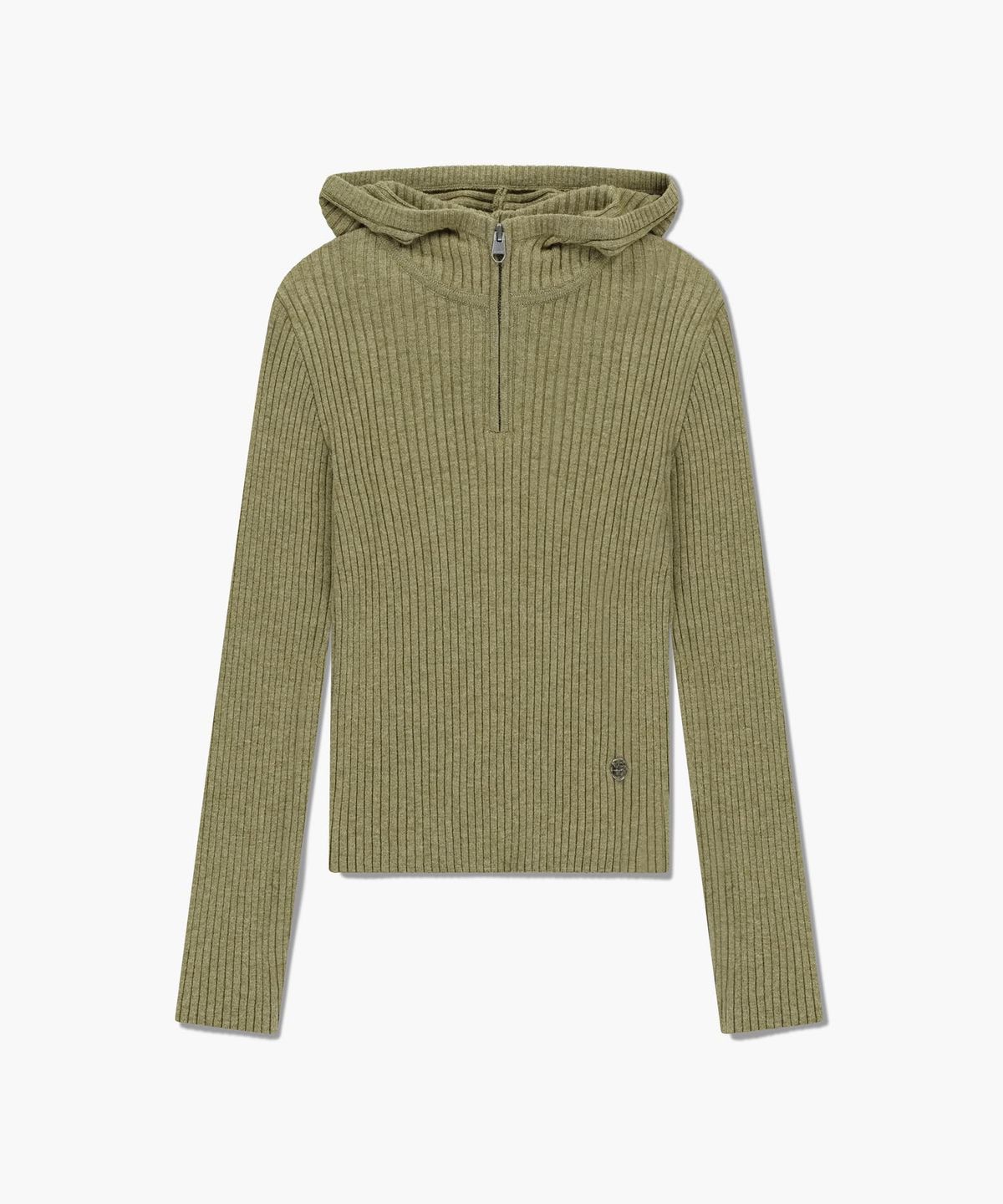 마리떼 프랑소와 저버(MARITHÉ + FRANҪOIS GIRBAUD) W BALACLAVA HOODIE SLIM KNIT light olive
