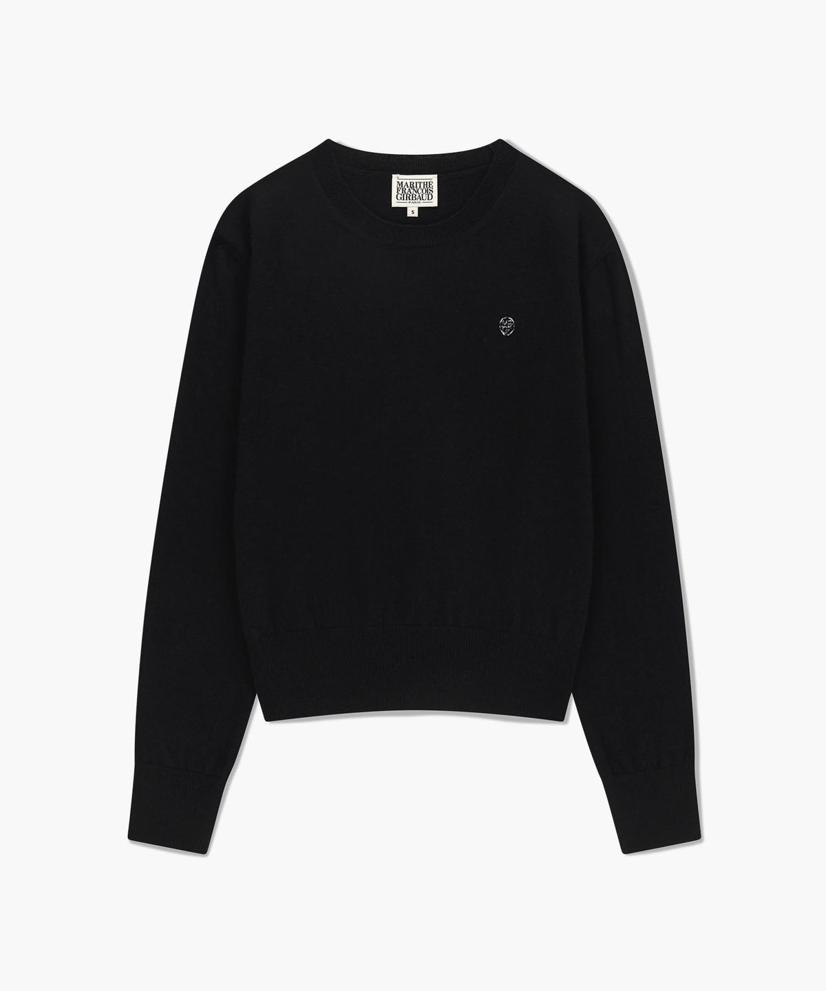 마리떼 프랑소와 저버(MARITHÉ + FRANҪOIS GIRBAUD) W BASIC CROP KNIT PULLOVER black