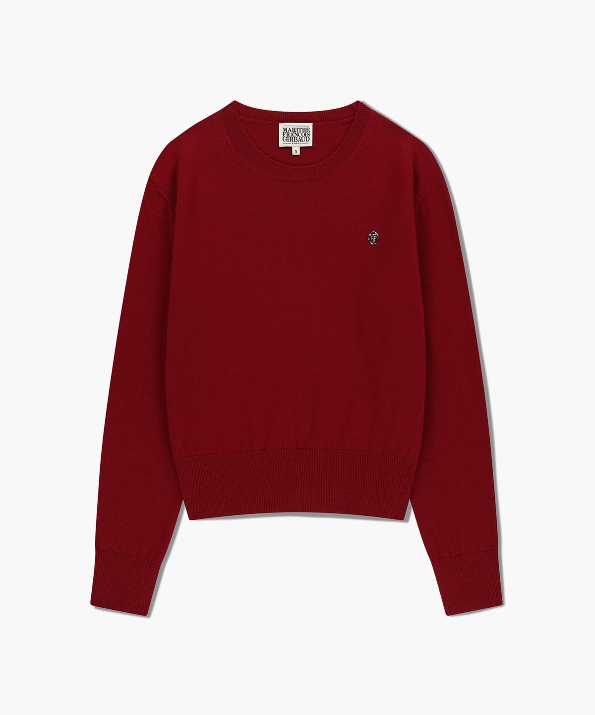 마리떼 프랑소와 저버(MARITHÉ + FRANҪOIS GIRBAUD) W BASIC CROP KNIT PULLOVER red