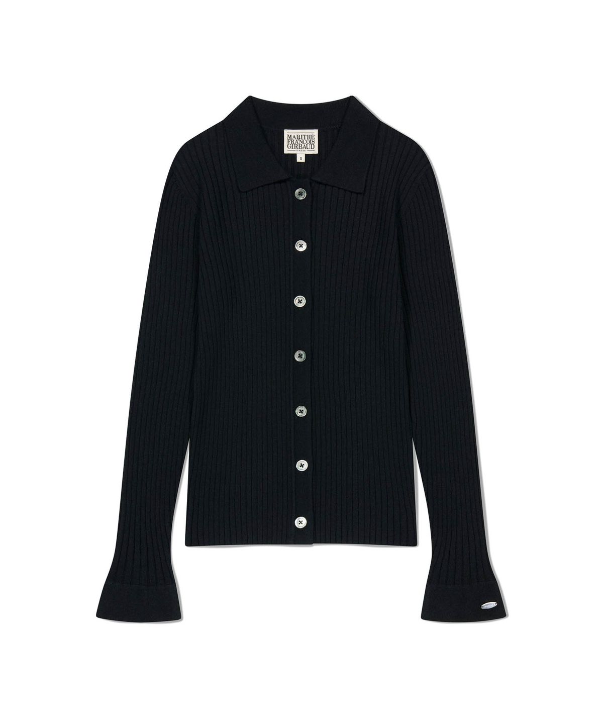 마리떼 프랑소와 저버(MARITHÉ + FRANҪOIS GIRBAUD) W SLIM FIT COLLAR CARDIGAN black