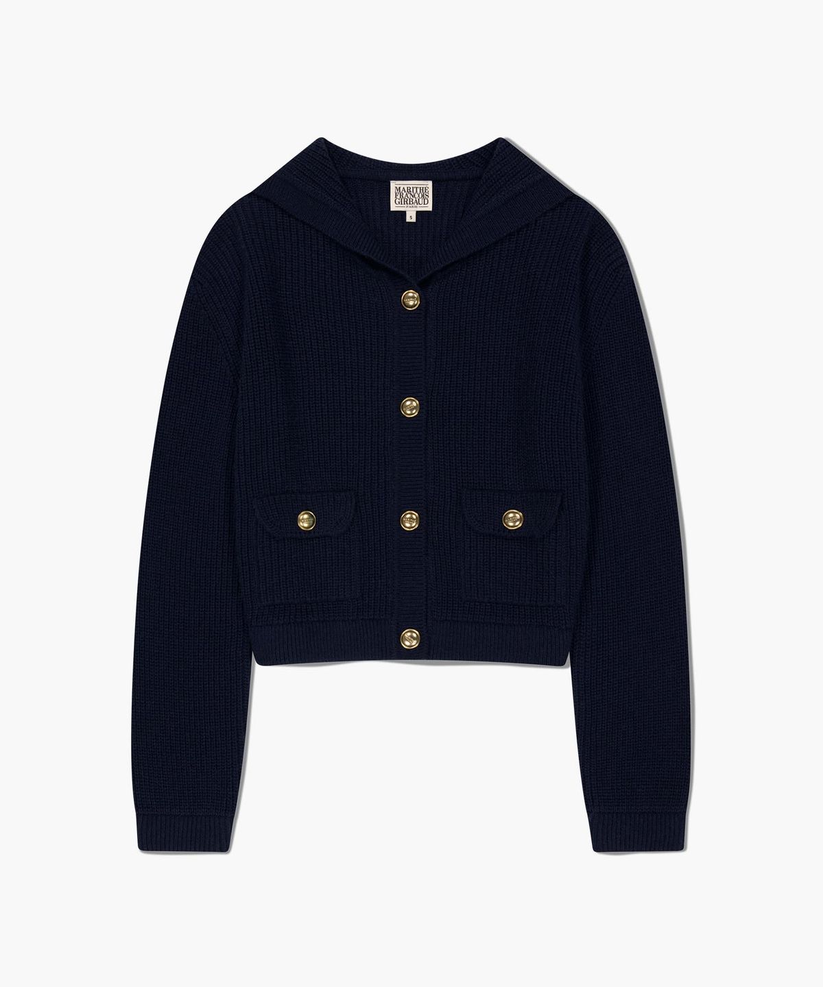 마리떼 프랑소와 저버(MARITHÉ + FRANҪOIS GIRBAUD) W SAILOR RIB KNIT CARDIGAN navy