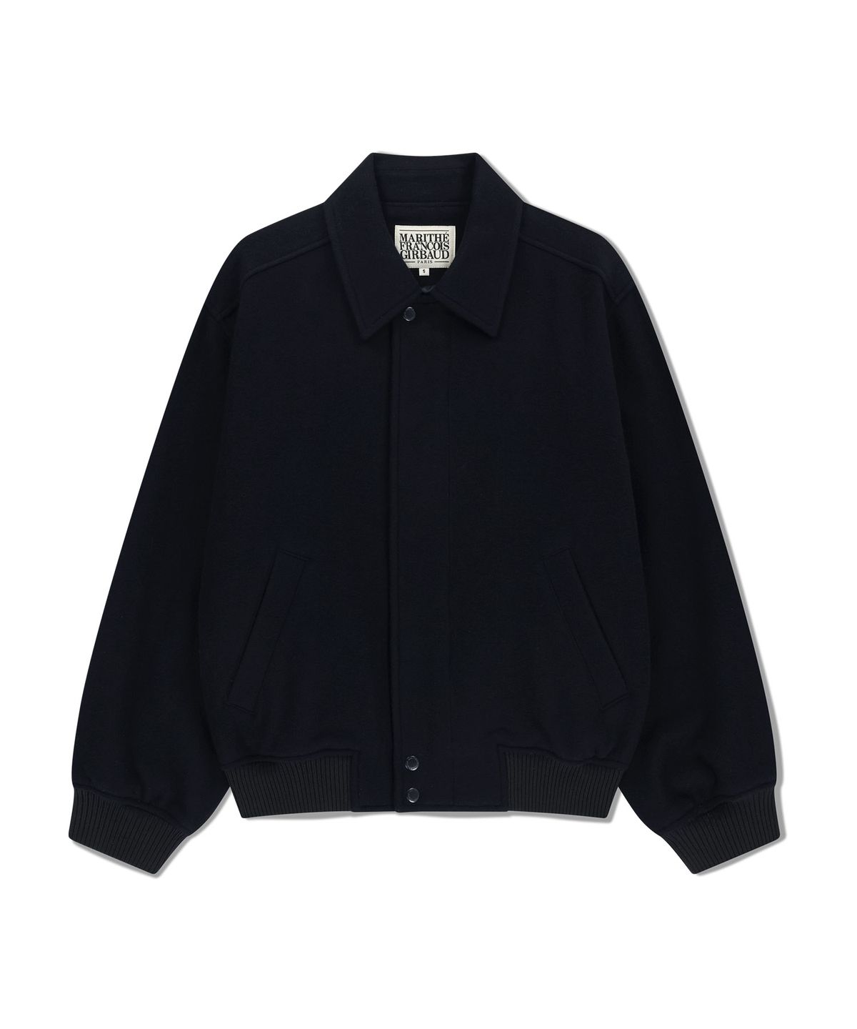 마리떼 프랑소와 저버(MARITHÉ + FRANҪOIS GIRBAUD) WOOL COLLAR VARSITY JACKET navy
