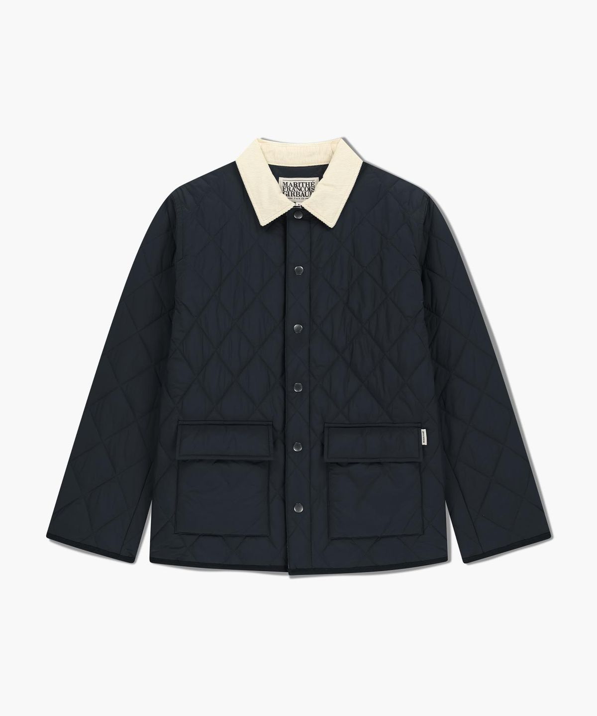 마리떼 프랑소와 저버(MARITHÉ + FRANҪOIS GIRBAUD) CORDUROY COLLAR QUILTED JACKET navy