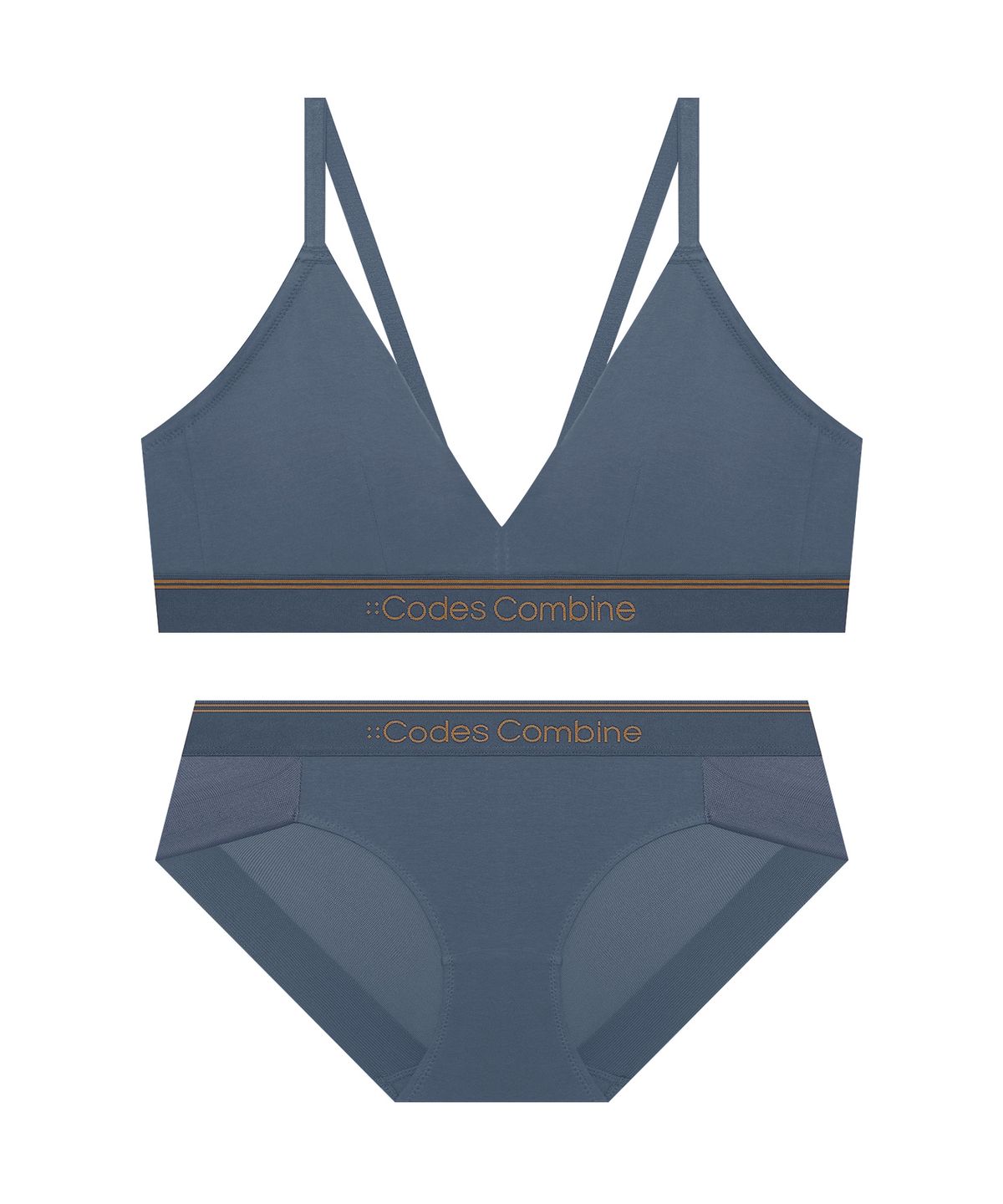 코데즈컴바인 이너웨어(CODES COMBINE INNERWEAR) 코튼 트라이앵글 브라렛 팬티 세트 - 4Colors