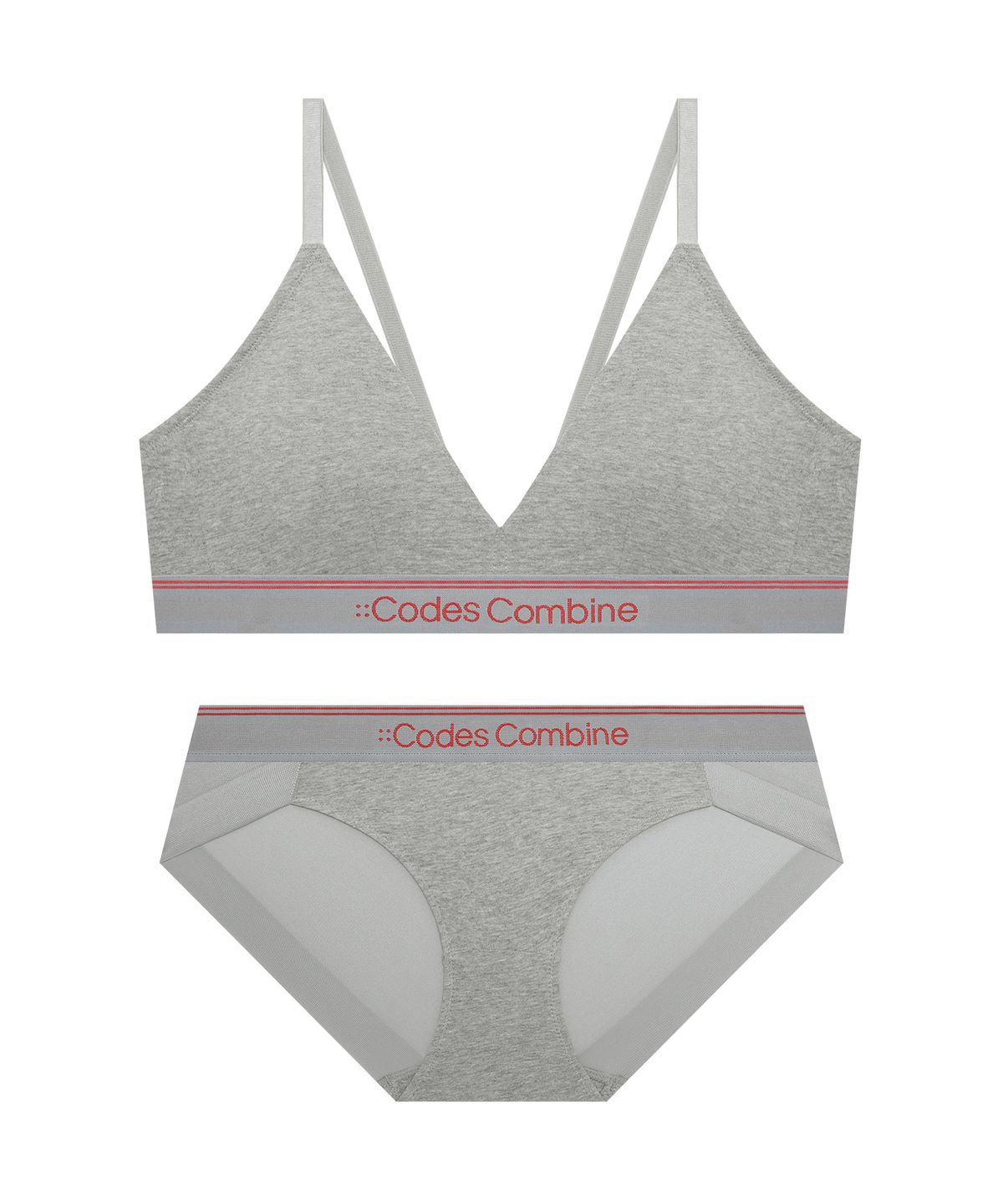 코데즈컴바인 이너웨어(CODES COMBINE INNERWEAR) 코튼 트라이앵글 브라렛 팬티 세트 - 4Colors