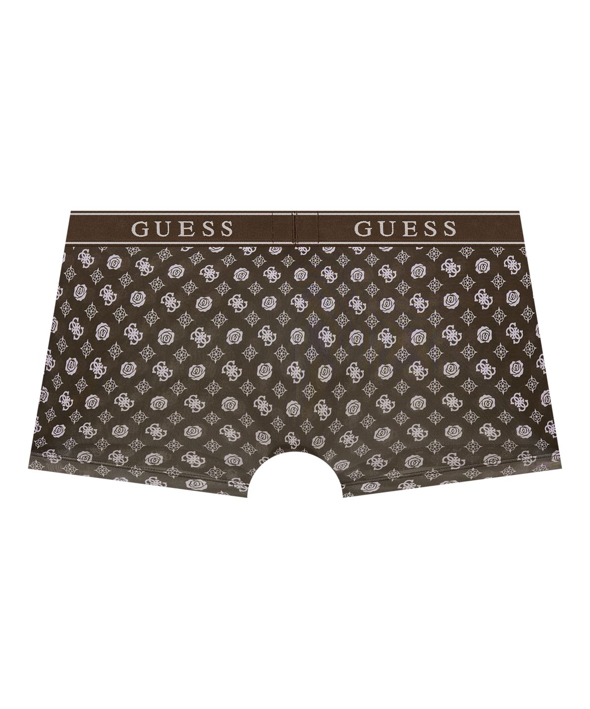 게스언더웨어(GUESS UNDERWEAR) 로즈 글로벌 패턴 드로즈 - 브라운
