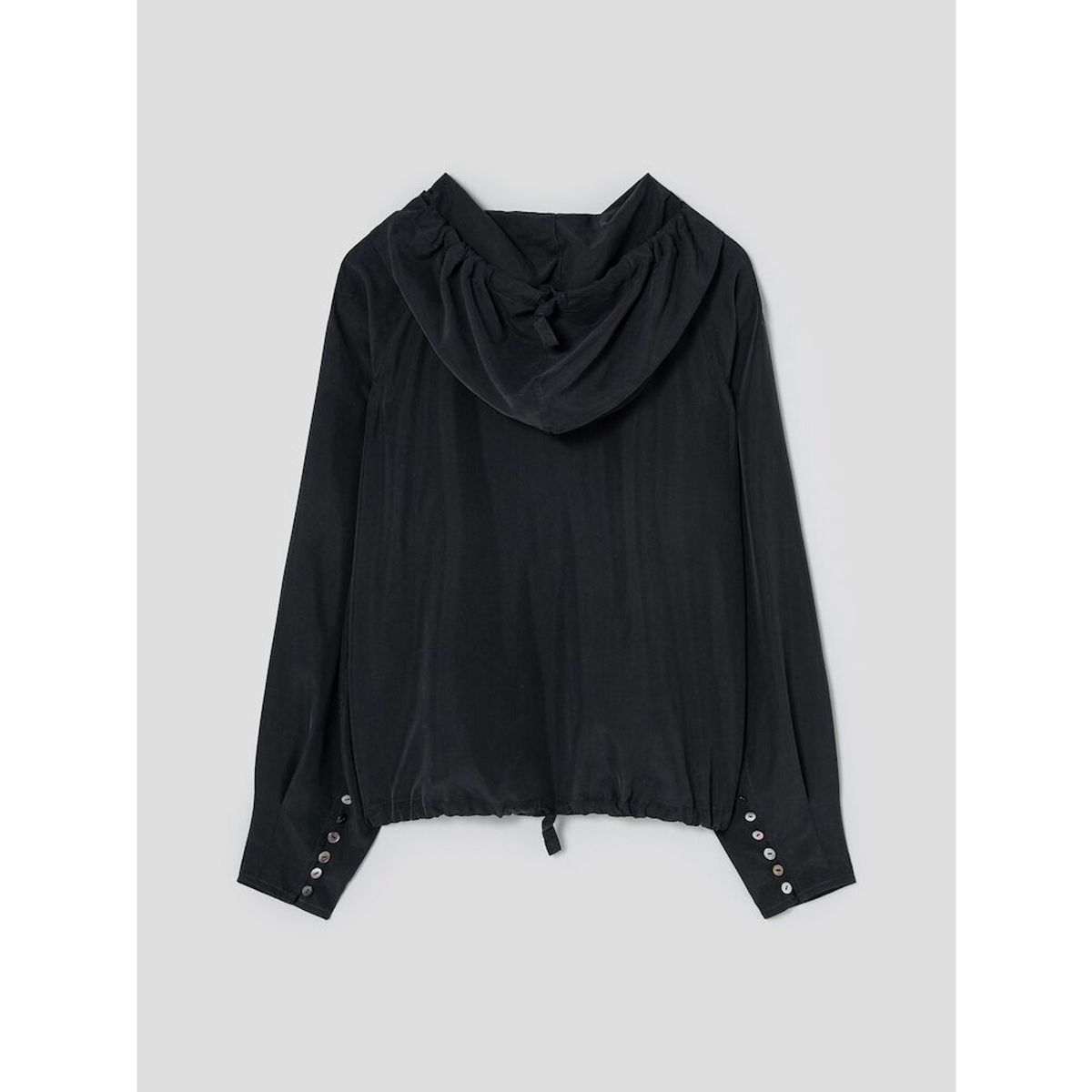 앙개(ANGGAE) Washed Hooded ButtonUp Shirt  Ash
