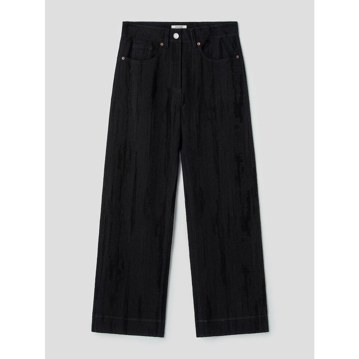 앙개(ANGGAE) Jacquard Wide Pants  Navy