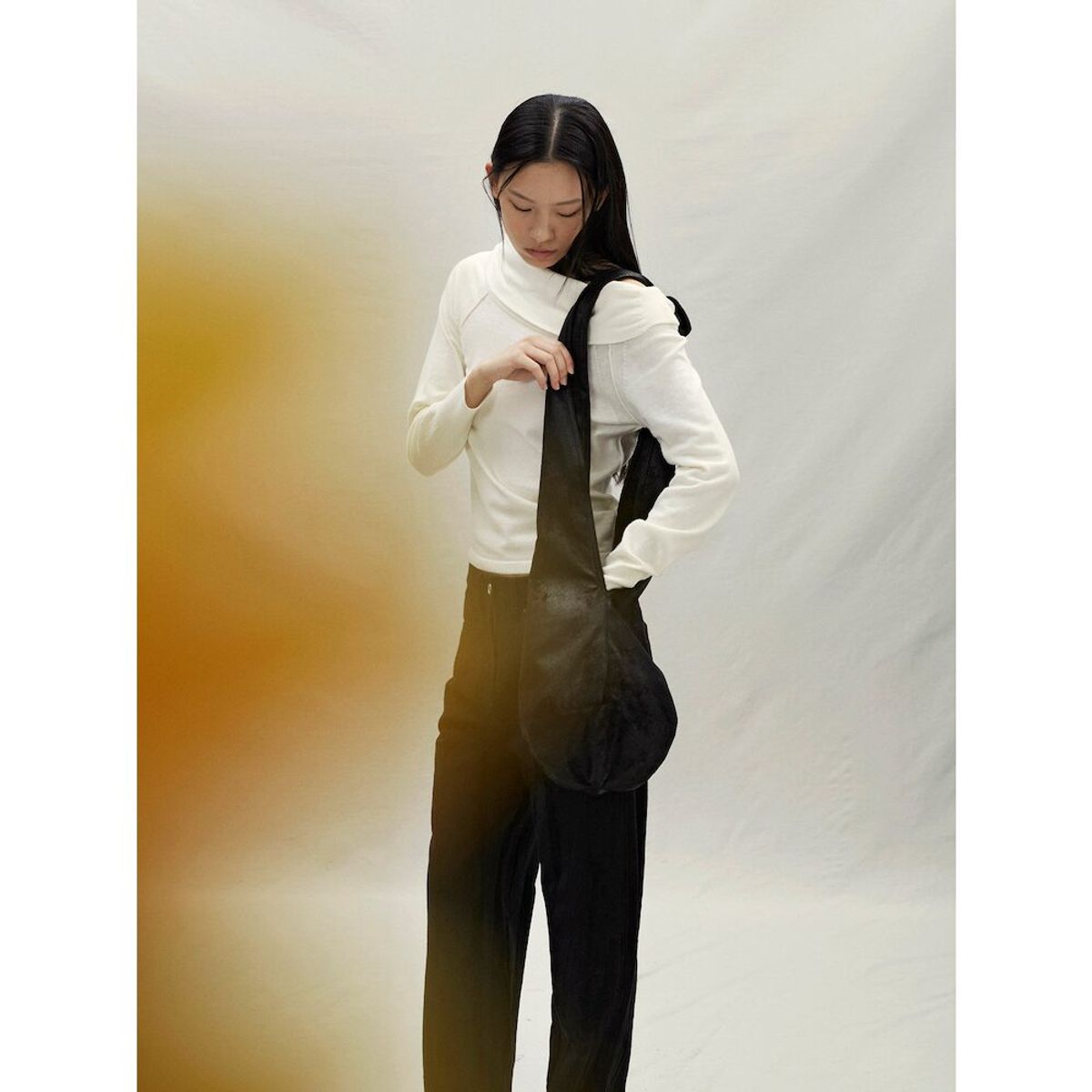 앙개(ANGGAE) Tied Cocoon Sac  Black