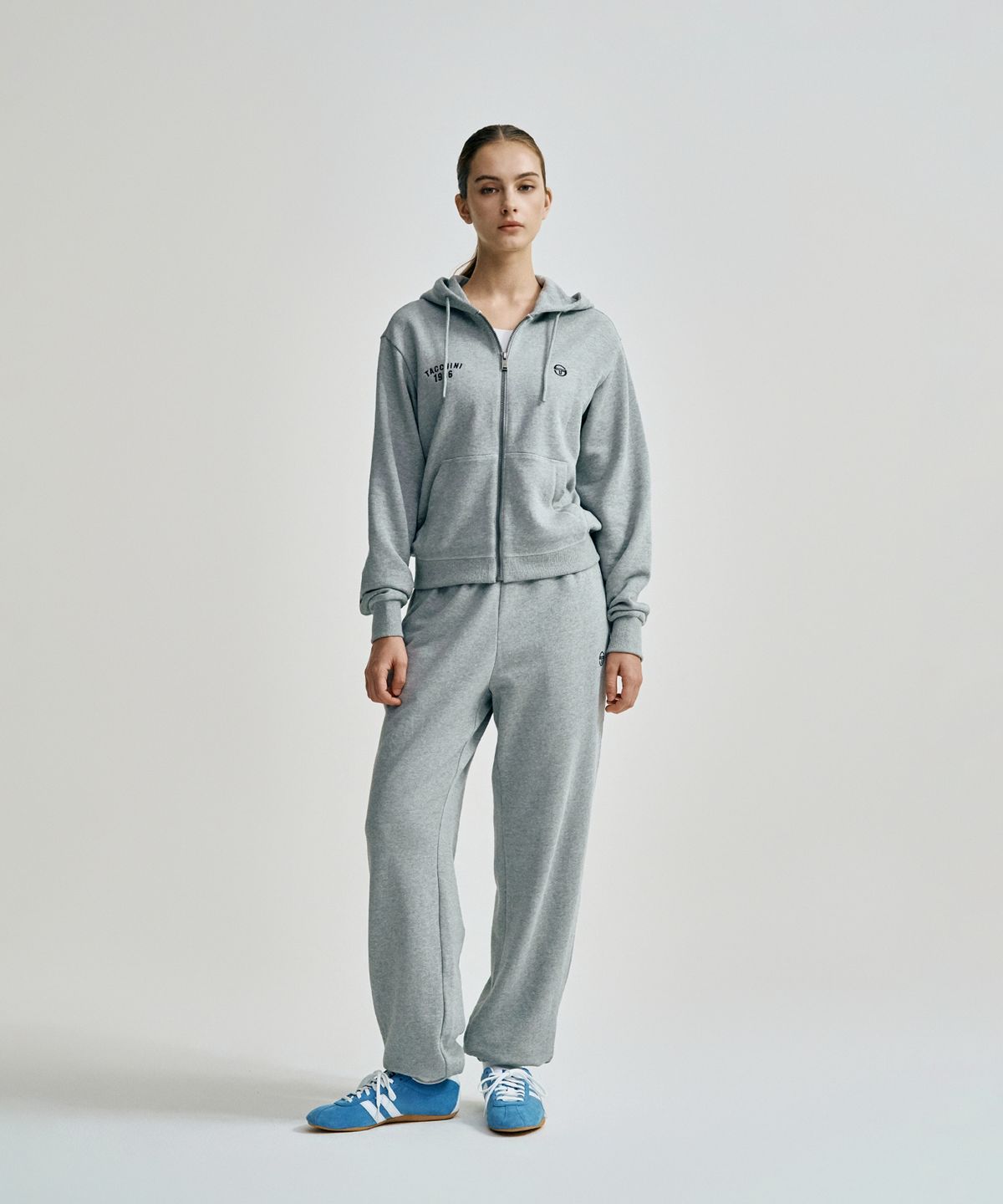 세르지오 타키니(SERGIO TACCHINI) W 프렌치 테리 후드집업 (Melange Grey)