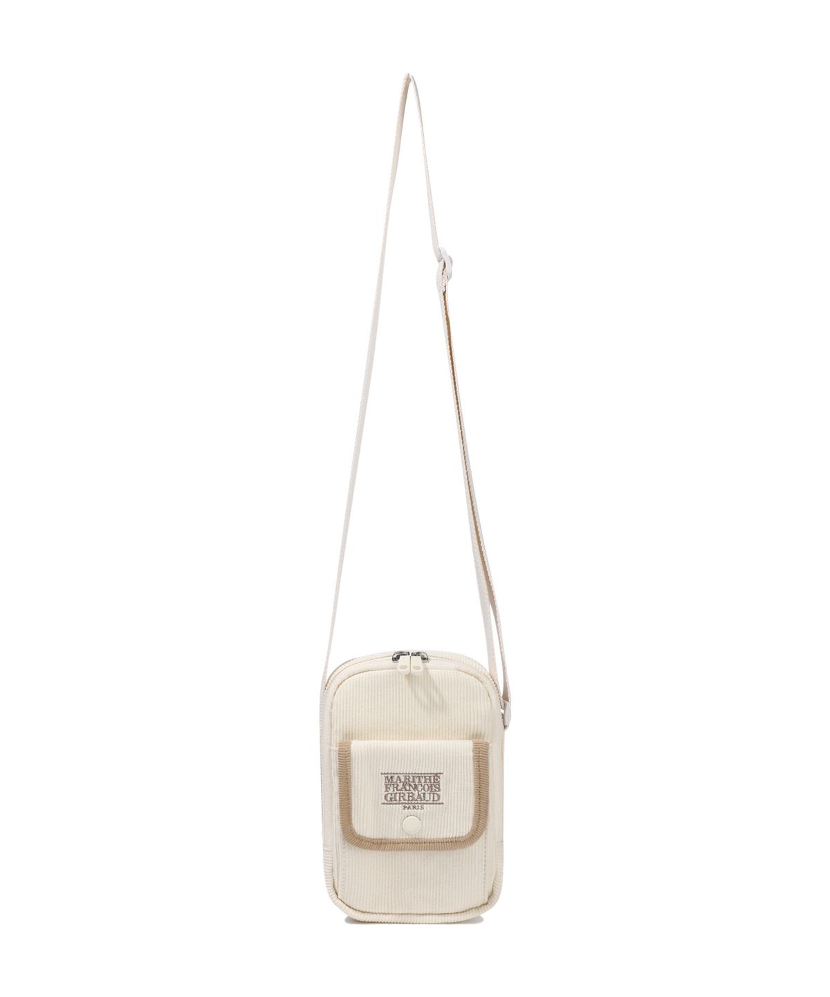 마리떼 키즈(MARITHÉ KIDS) KIDS FLAP POCKET CORDUROY CROSS BAG ivory