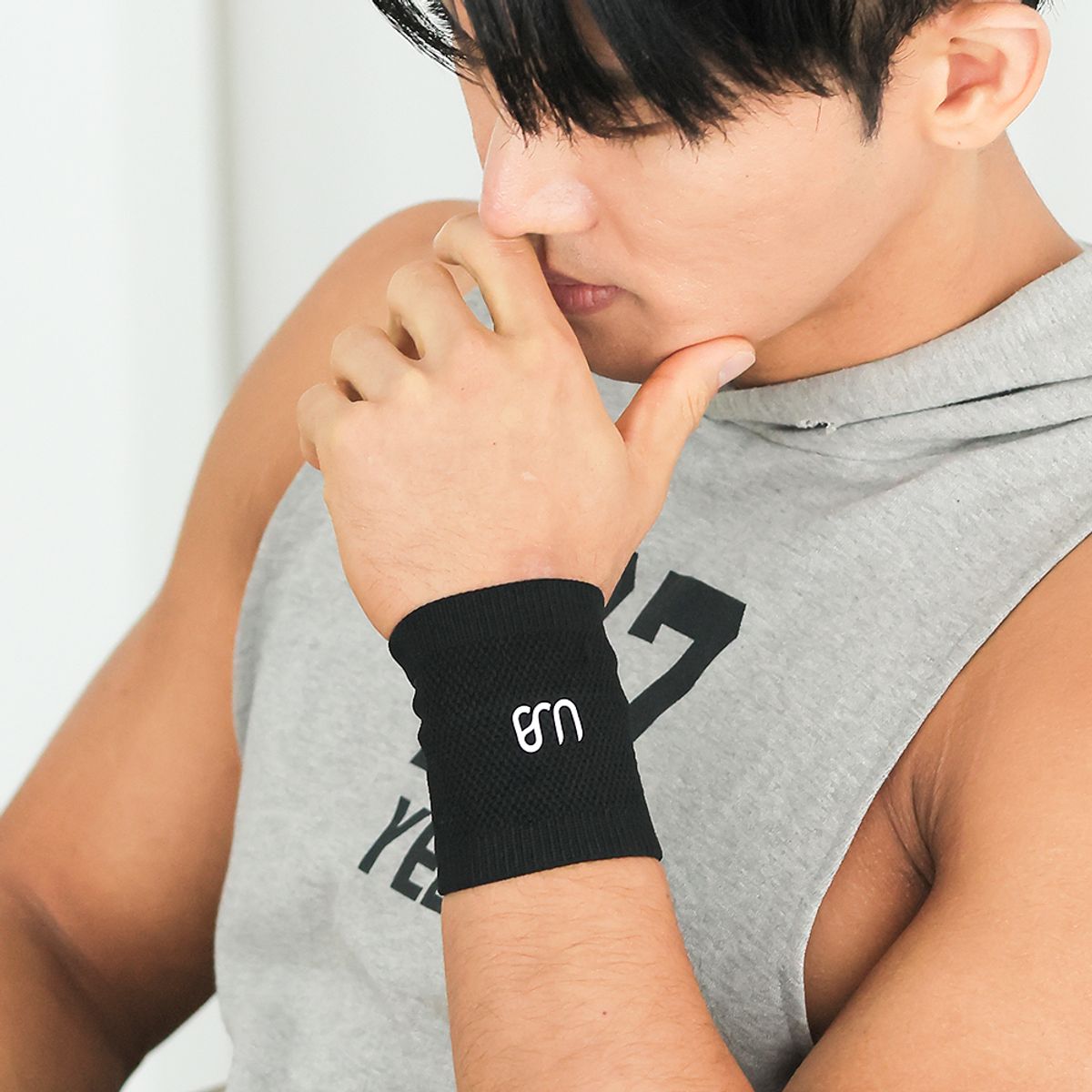 빔핏(BEAMFIT) 스포츠 손목 밴드 WRB-31 (블랙 2P)