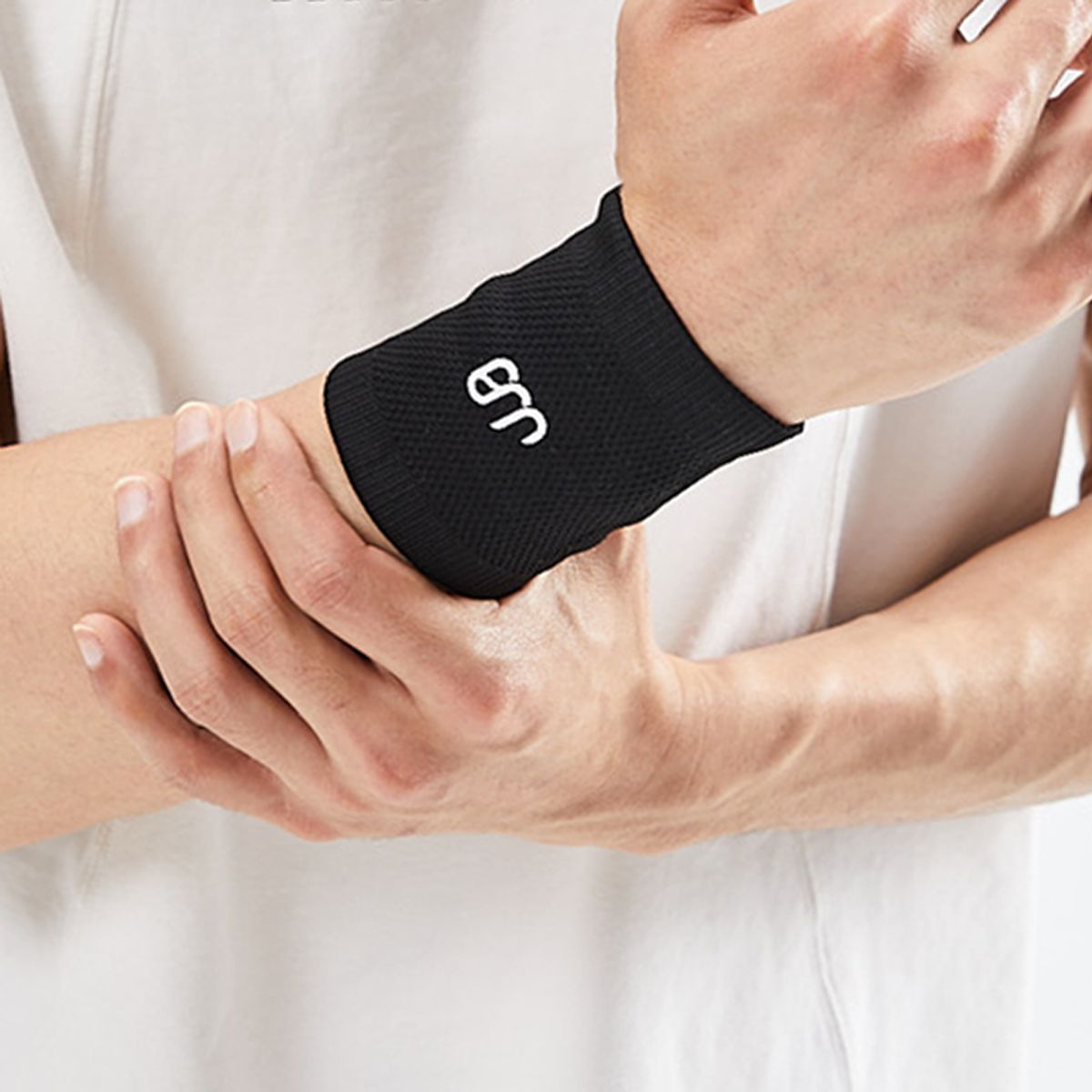 빔핏(BEAMFIT) 스포츠 손목 밴드 WRB-31 (블랙 2P)