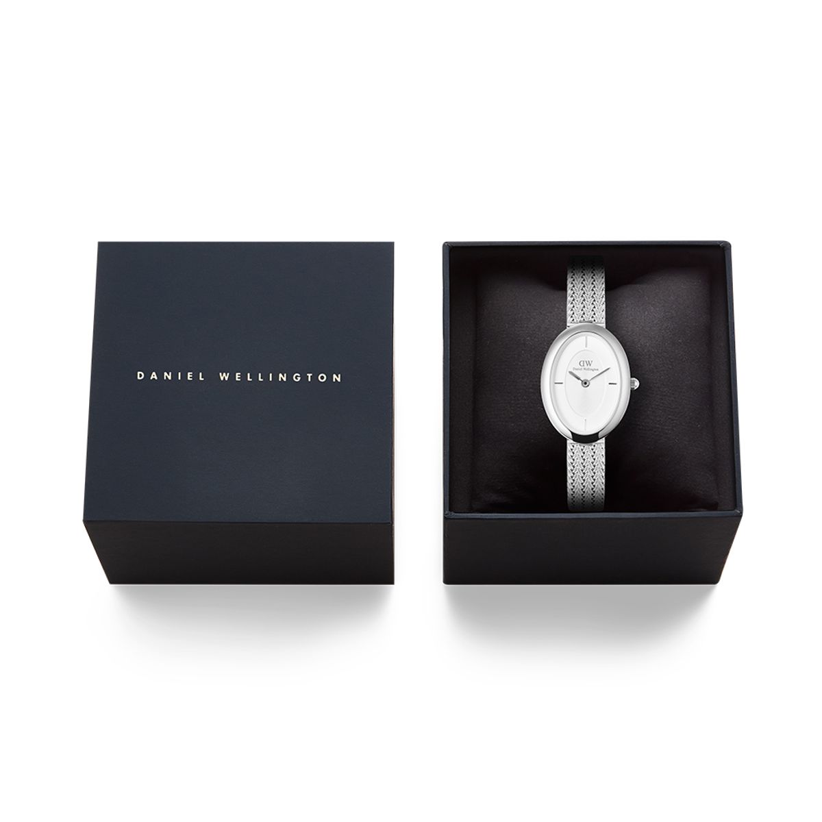 다니엘 웰링턴(DANIEL WELLINGTON) JULIETTE BRAIDED MESH 클래식 라운드 실버 여성 손목시계