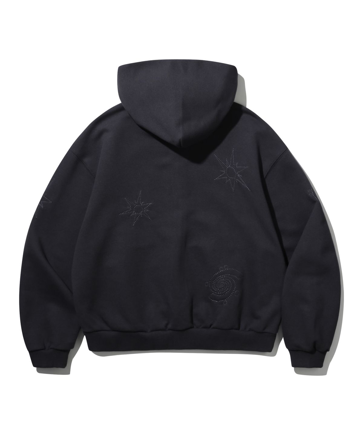 어반스터프(URBANSTOFF) 스타 데미지 크롭 후드 집업 (챠콜)
