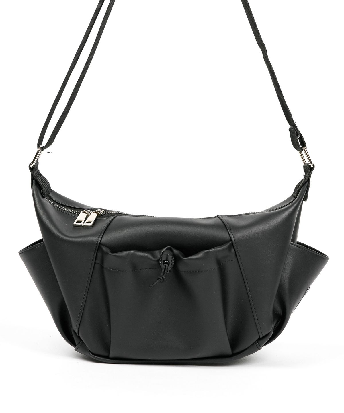 핍스(PEEPS) Supernova leather hobo cross bag(Black)