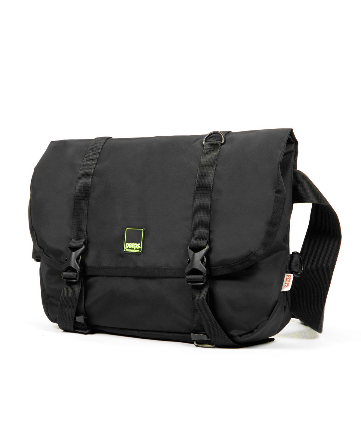 핍스(PEEPS) Green Logo essential2 messenger bag(black)