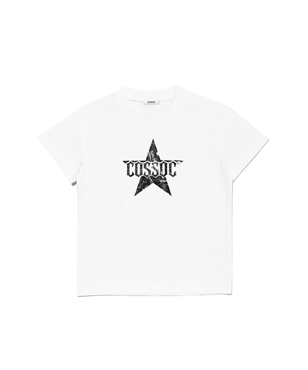 코소(COSO) (w)스타 크랙 크롭 티셔츠 (BLACK)