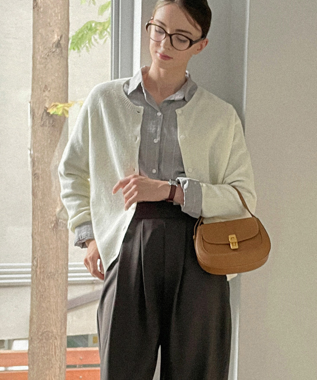 슬로우롤리(SLOWLOLLI) Pure soft wool cardigan