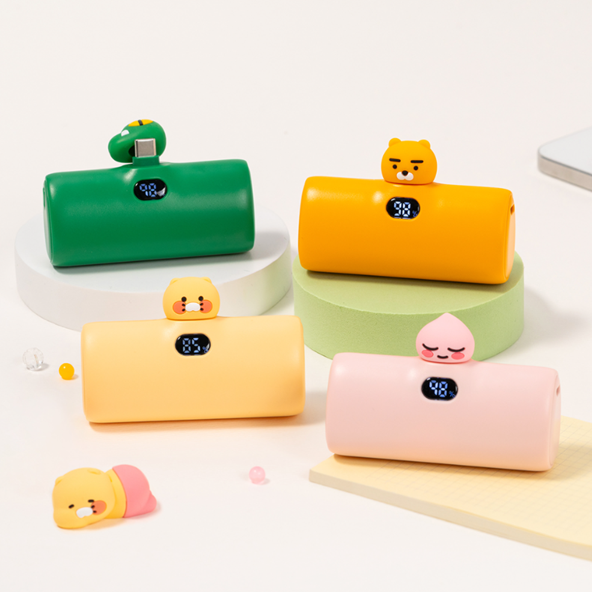 카카오프렌즈 파트너(KAKAOFRIENDS PARTNERS) [2PACK] 빼꼼 도킹형 20W 보조배터리 5000mAh (C타입)