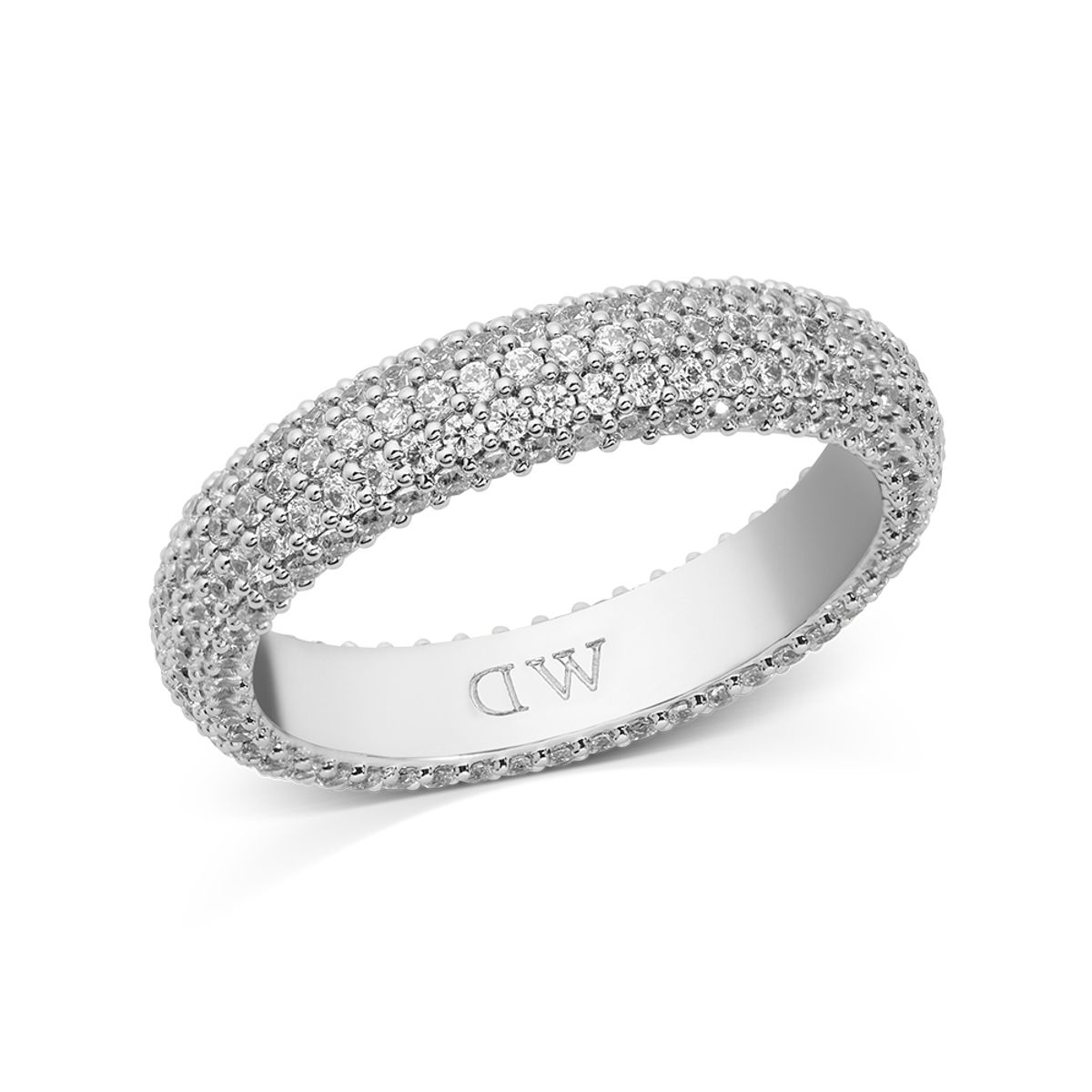 다니엘 웰링턴(DANIEL WELLINGTON) PAVE RING 5MM 크리스탈 큐빅 파베 포인트 레이어드 여성 패션반지