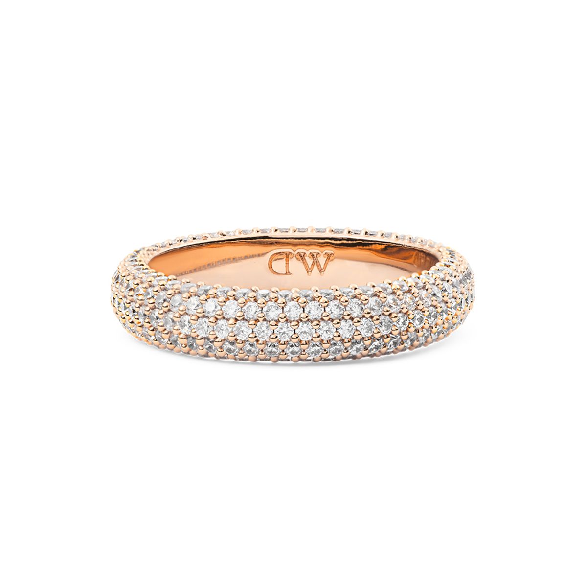 다니엘 웰링턴(DANIEL WELLINGTON) PAVE RING 5MM 크리스탈 큐빅 파베 포인트 레이어드 여성 패션반지