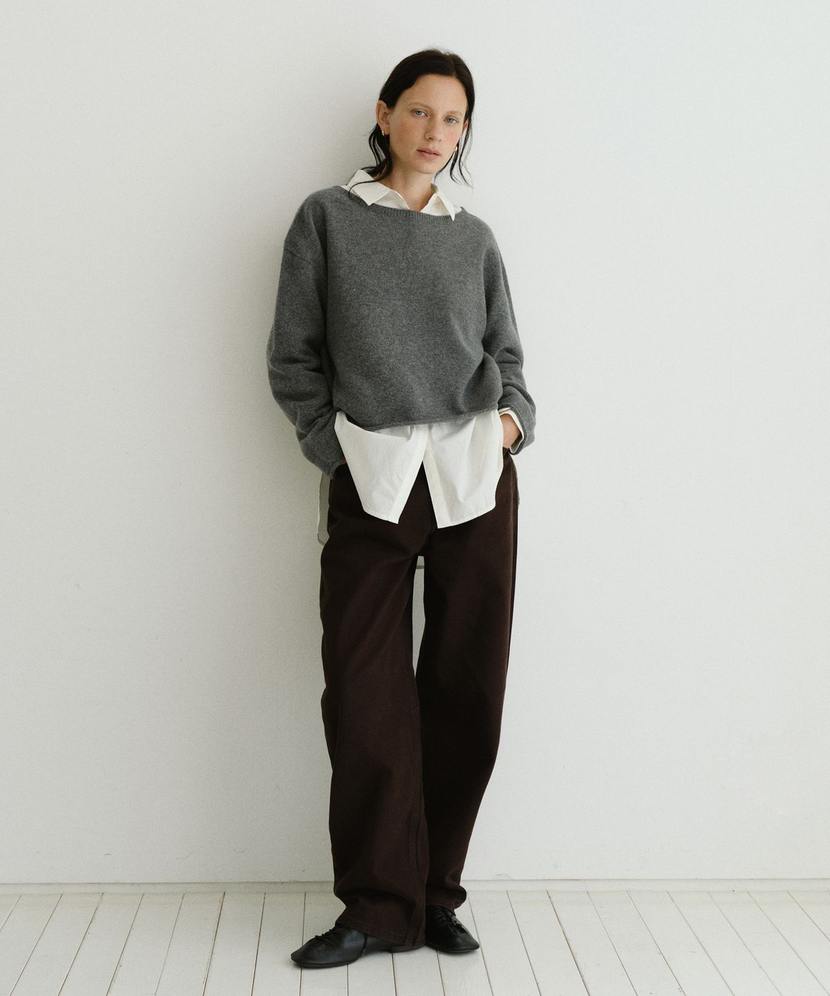 유라고(URAGO) Wholegarment boatneck knit