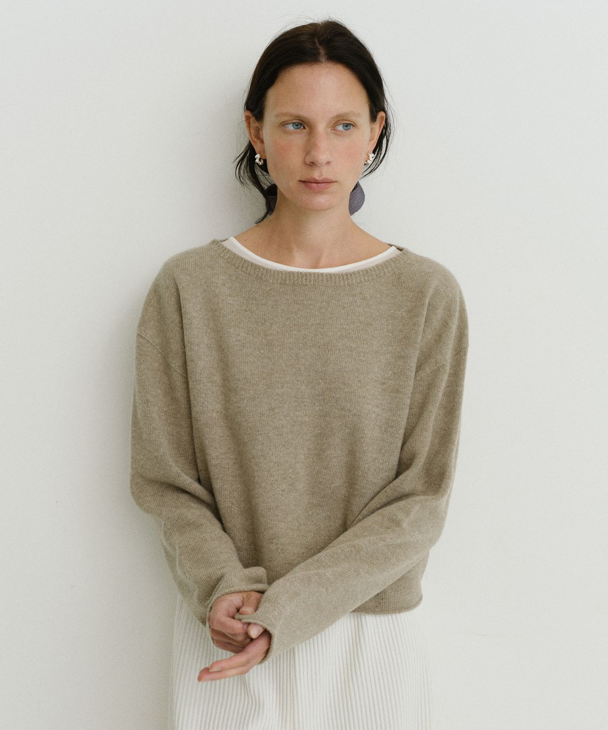 유라고(URAGO) Wholegarment boatneck knit