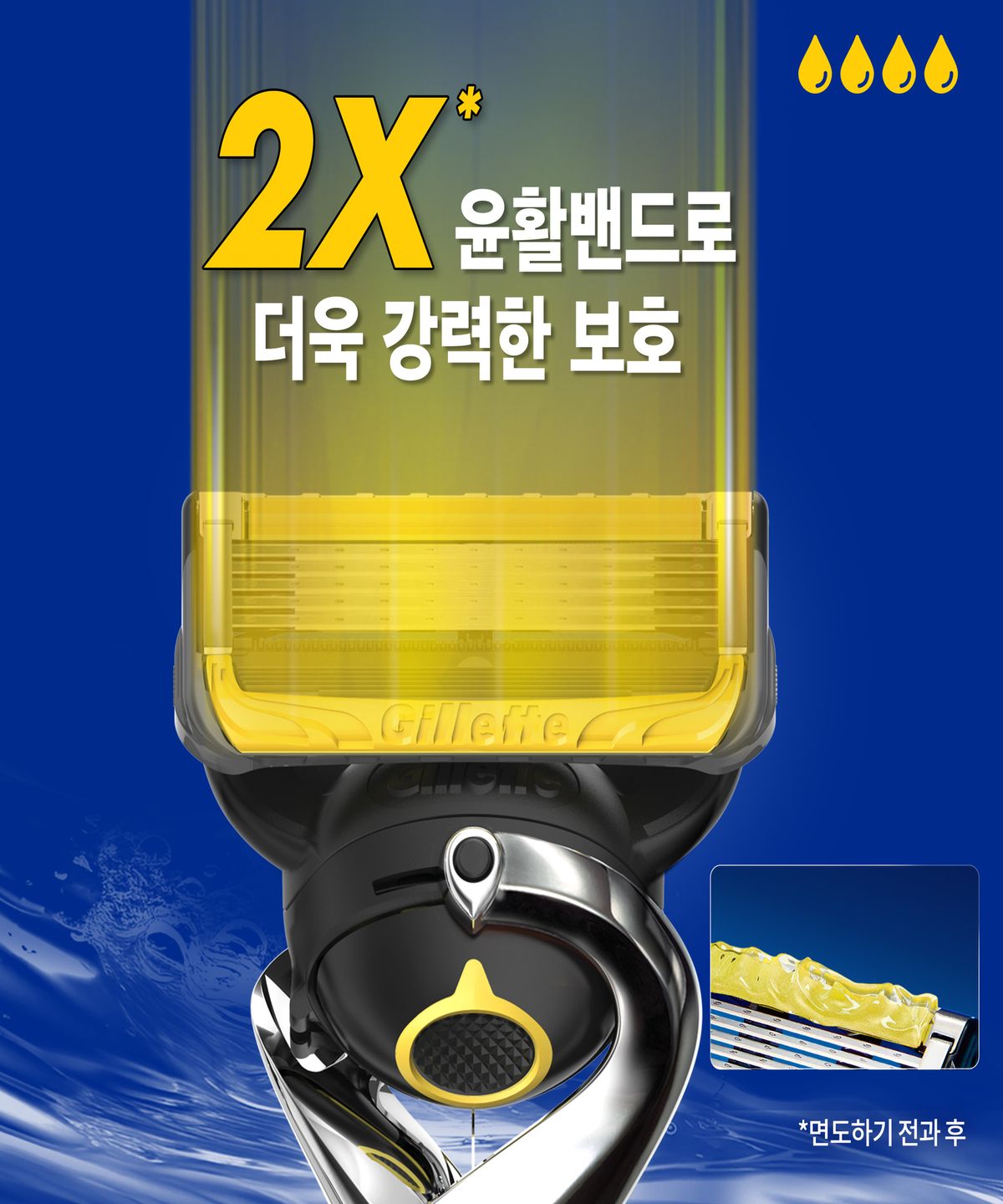 질레트(GILLETTE) 프로쉴드 옐로우 면도날 12입 + 프로쉴드 파워 면도기 본품 증정
