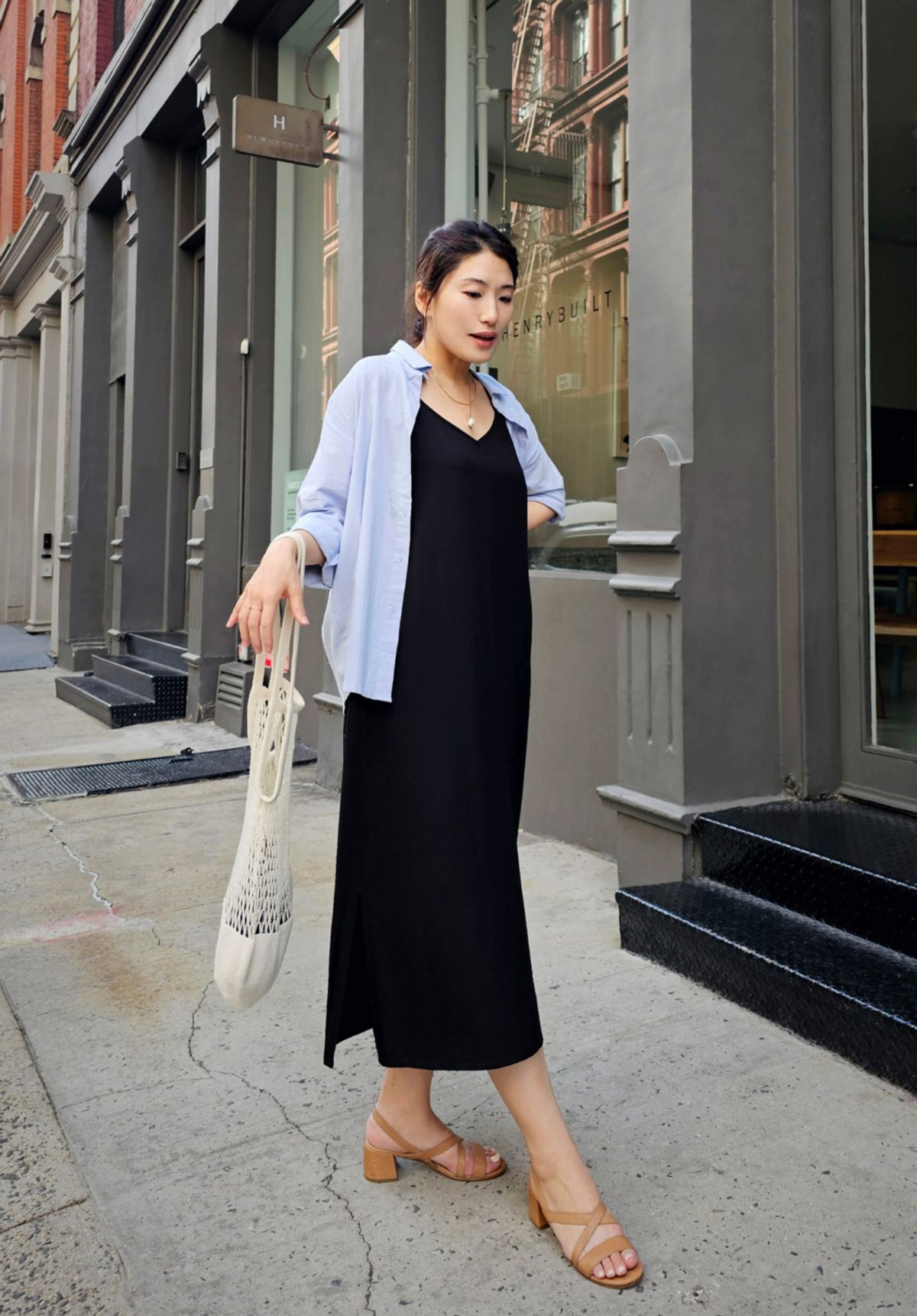 엘리초이(ELLY CHOI) MULBERRY SLIP DRESS [BLACK]