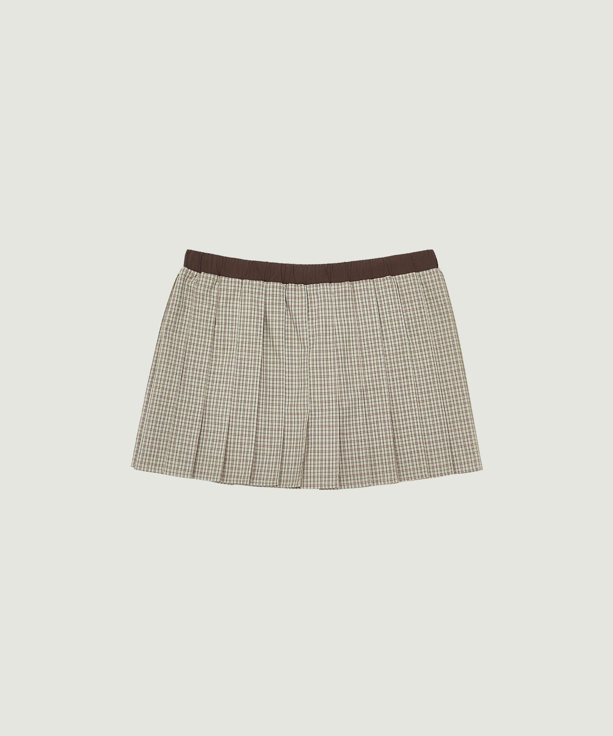 그로브(GROVE) PAISLEY CHECK SKIRT (BEIGE CHECK)