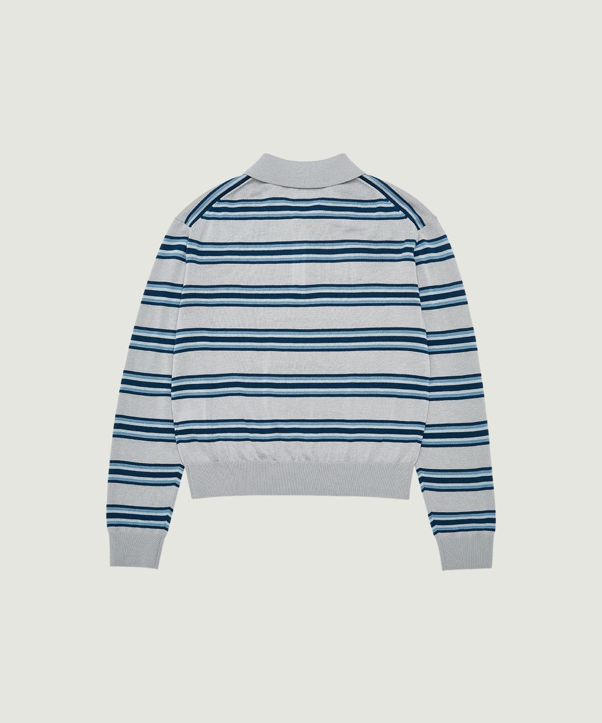 그로브(GROVE) TESSA STRIPE COLLAR KNIT (GREY STRIPE)