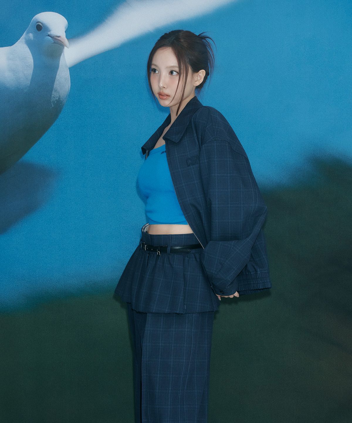 그로브(GROVE) MARINA CHECK JACKET (BLUE CHECK)