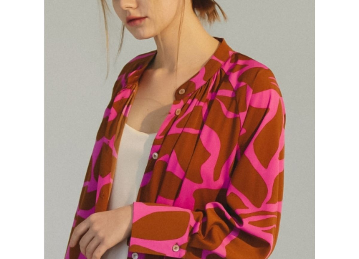 엘리초이(ELLY CHOI) NOLITA PRINTED SHIRT DRESS [FUCHSIA]