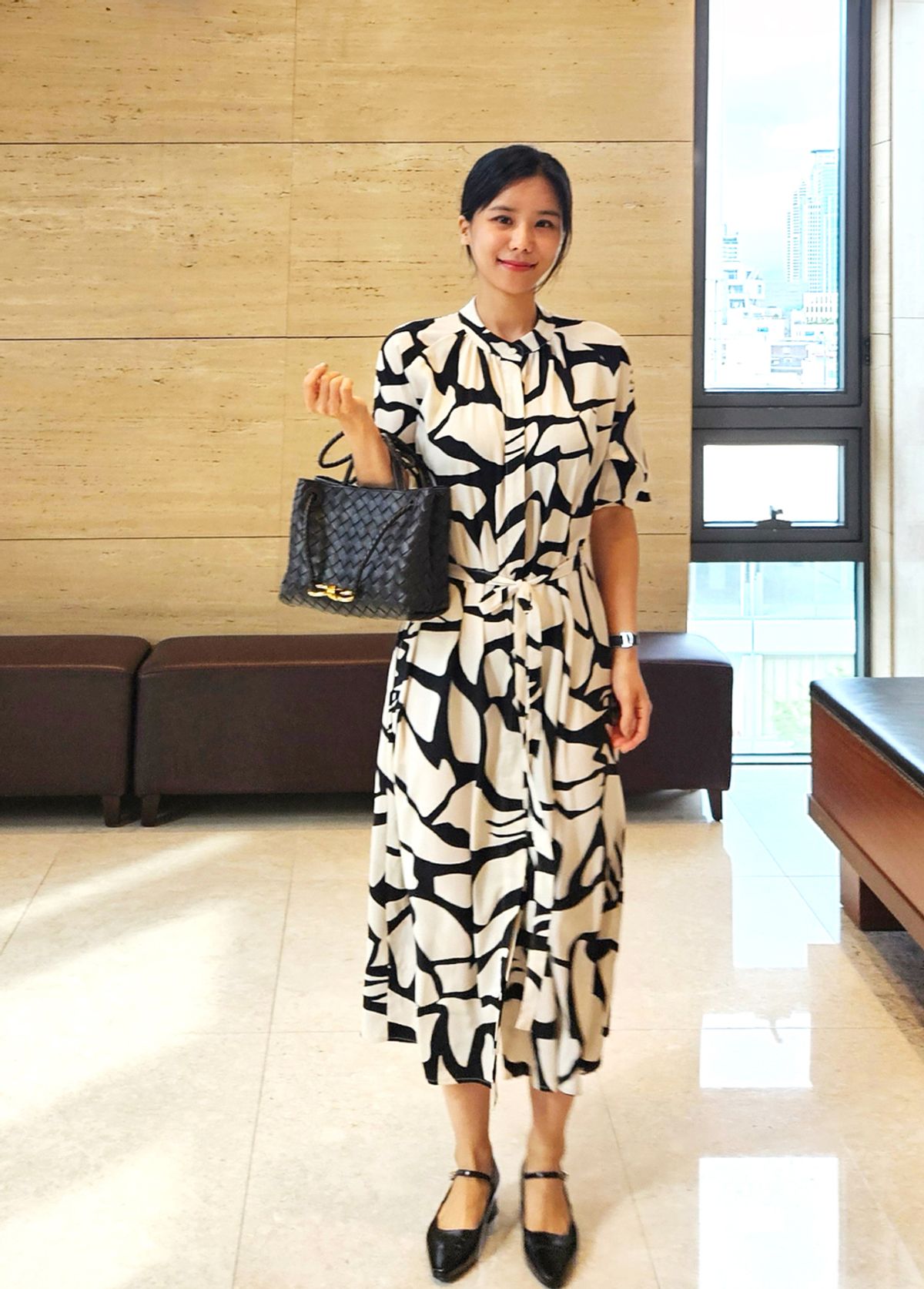 엘리초이(ELLY CHOI) NOLITA PRINTED SHIRT DRESS [WHITE]