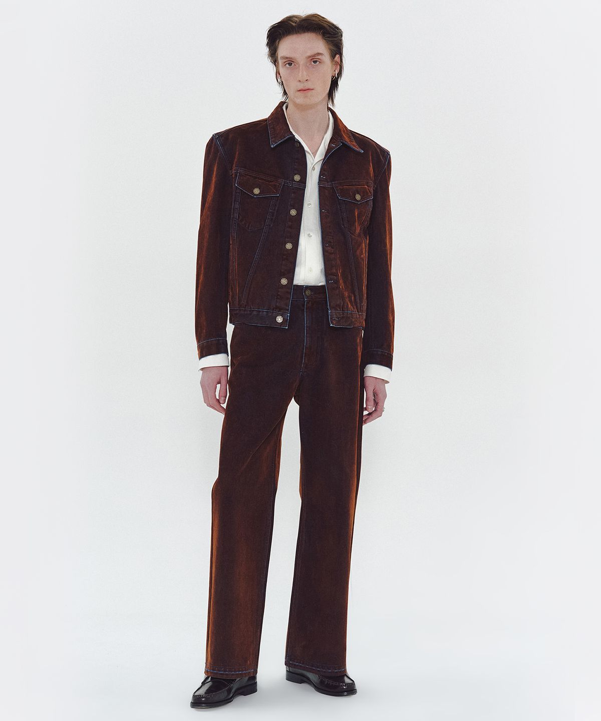 엠엠아이씨(MMIC) SAINT FLARE JEANS (BROWN)