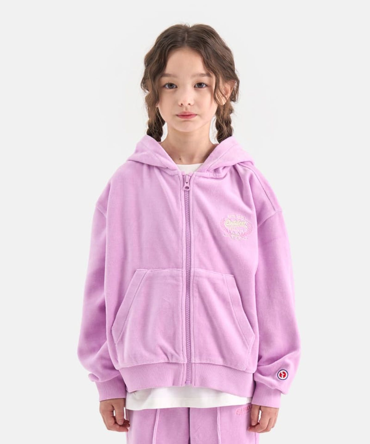 아웃도어 프로덕츠 키즈(OUTDOOR PRODUCTS KIDS) 여아 벨로아 후드집업 (라이트 퍼플) OD253IHZ72_LPU