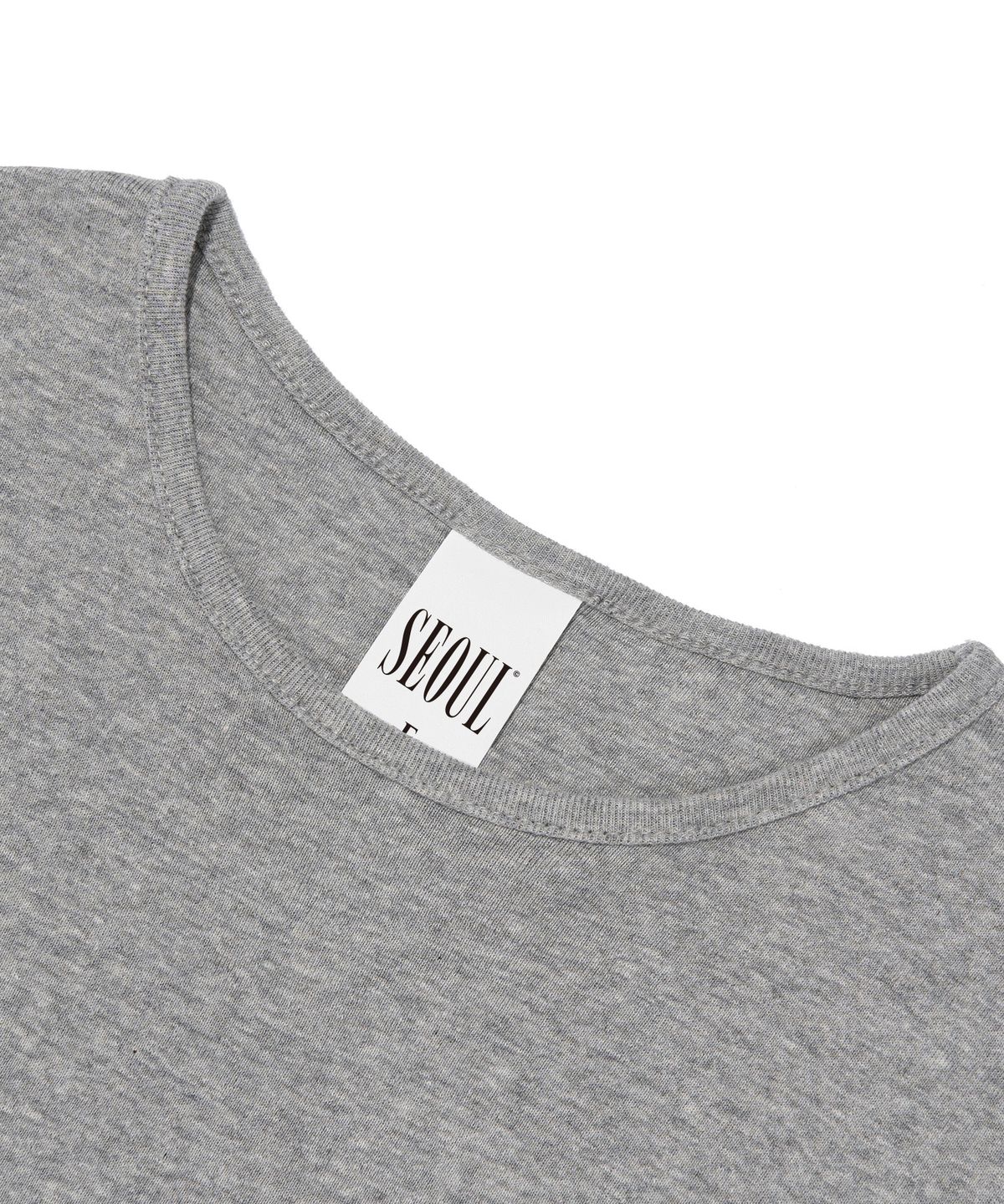 서울어패럴(SEOUL APPAREL) 박스 로고 크롭 반팔 티셔츠 (차콜)