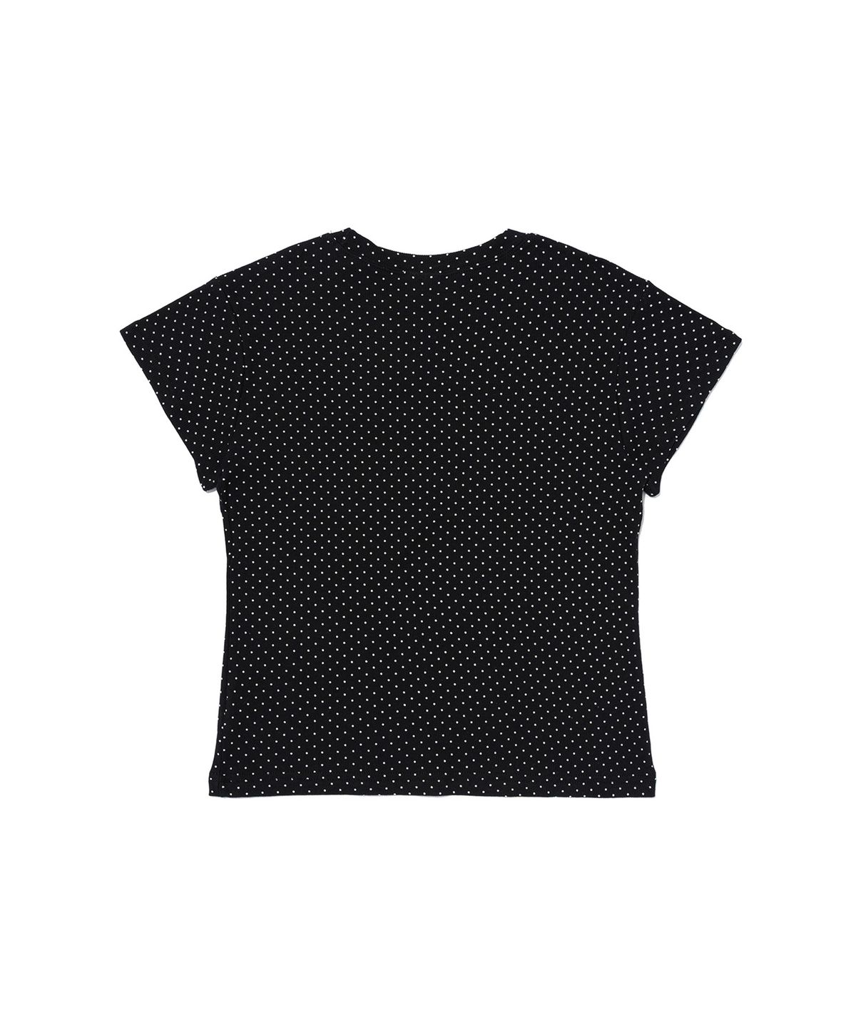 서울어패럴(SEOUL APPAREL) 빅 로고 도트 크롭 반팔 티셔츠 (블랙)