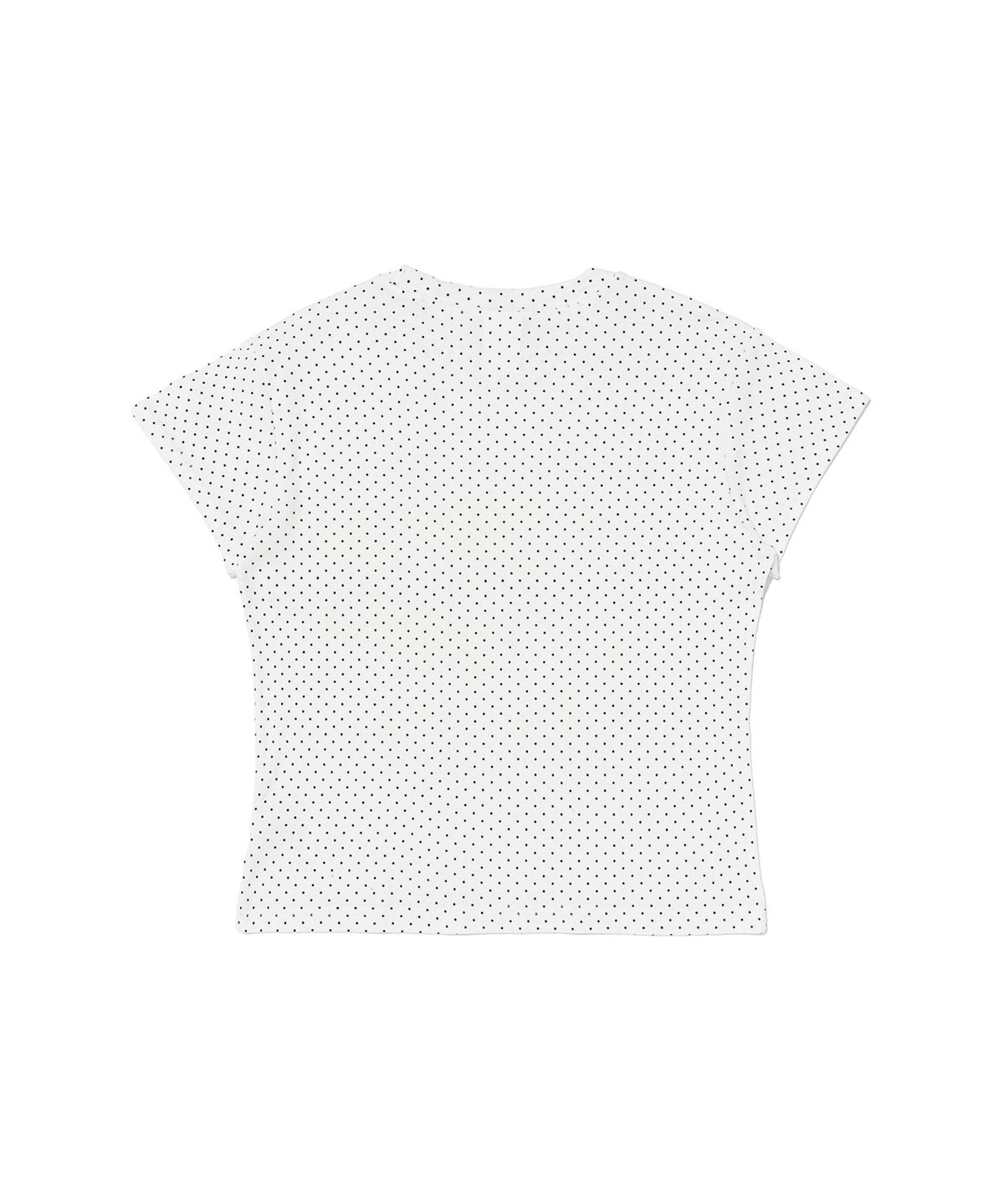 서울어패럴(SEOUL APPAREL) 빅 로고 도트 크롭 반팔 티셔츠 (화이트)