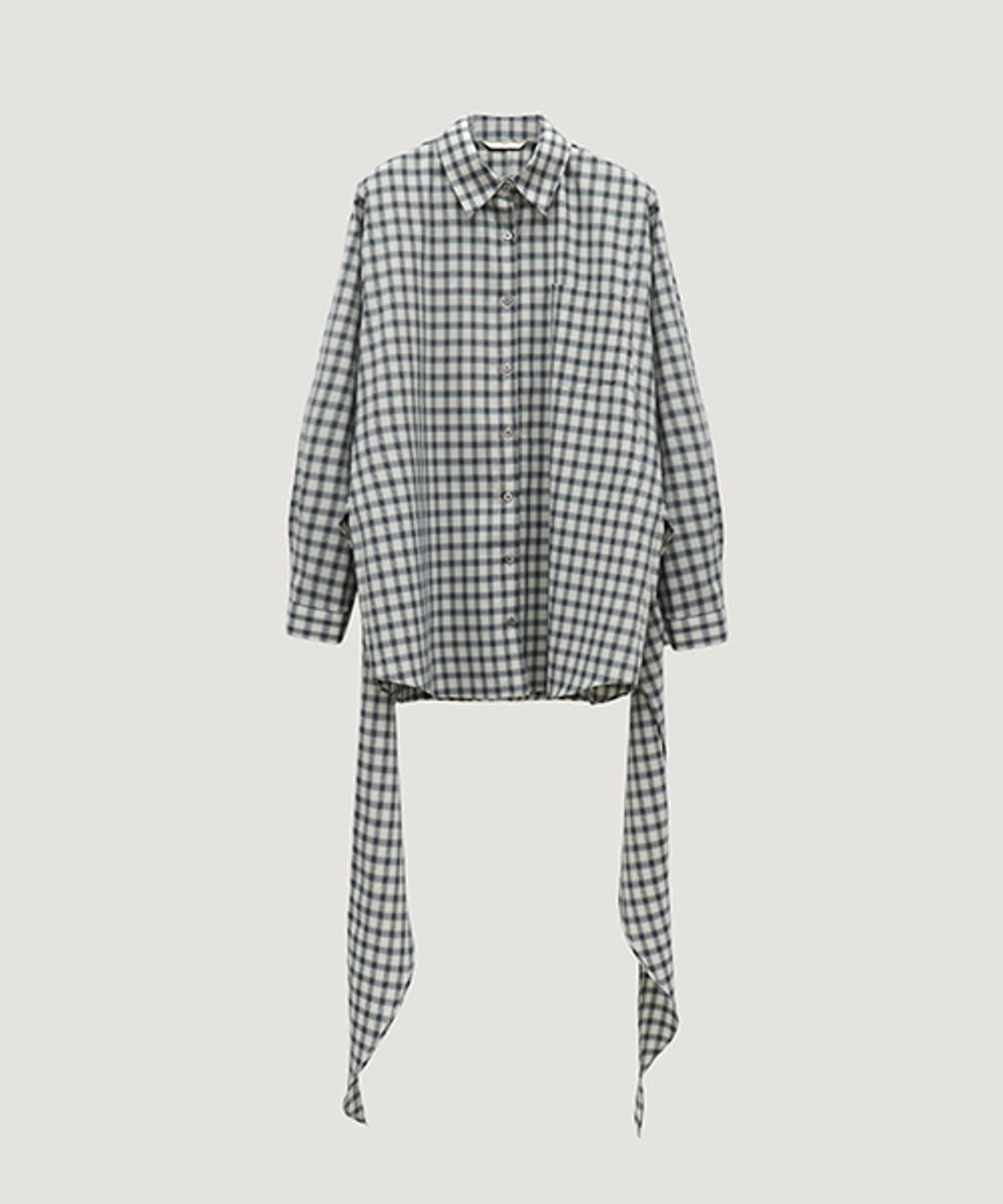 디애니(THE ANY) Unique Wrap Check Shirt